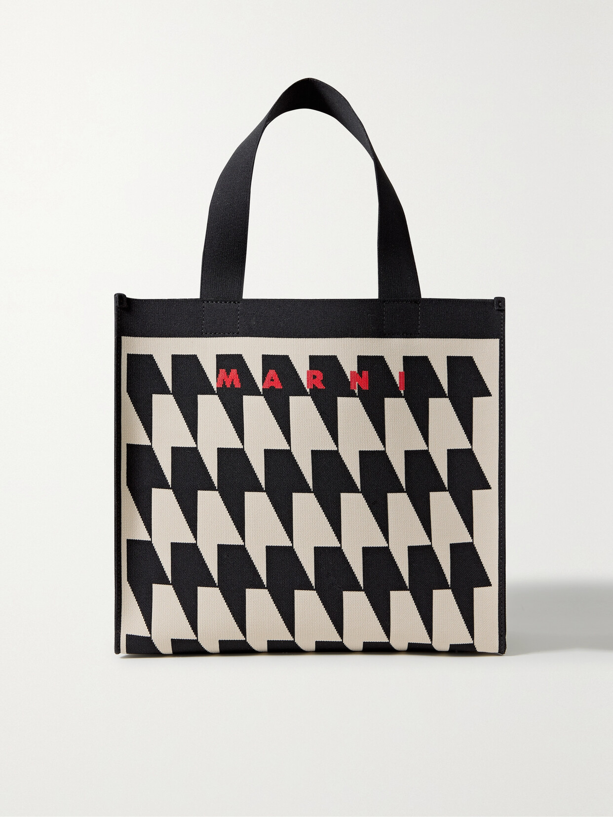 Marni - Houndstooth Jacquard Tote - Black