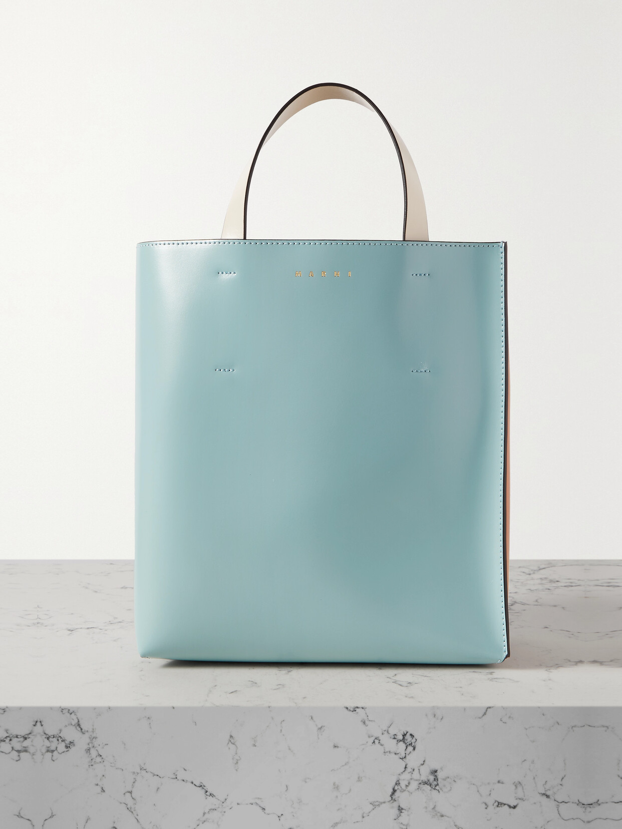 Marni - Museo Small Color-block Leather Tote - Blue