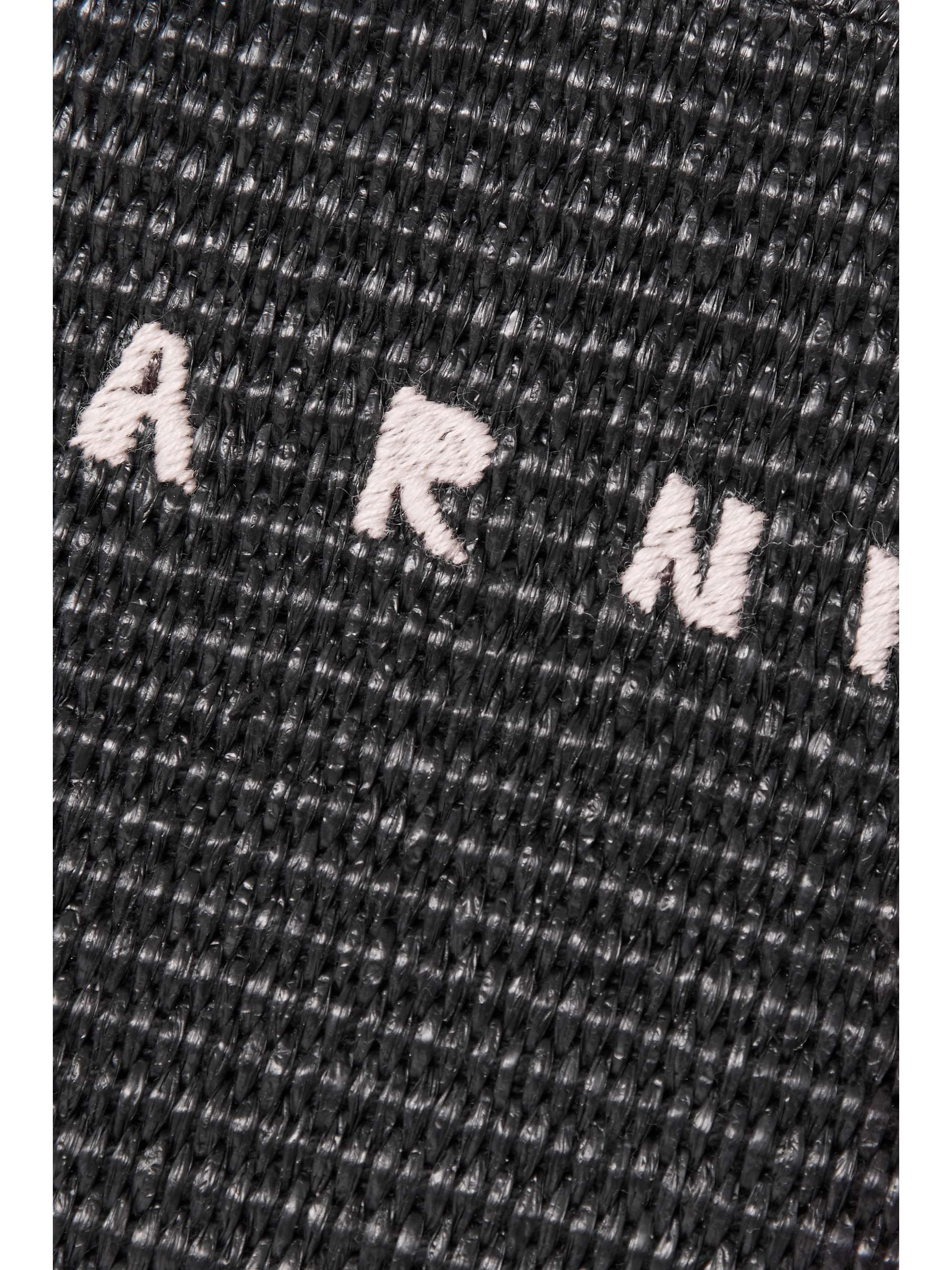 MARNI Embroidered raffia tote