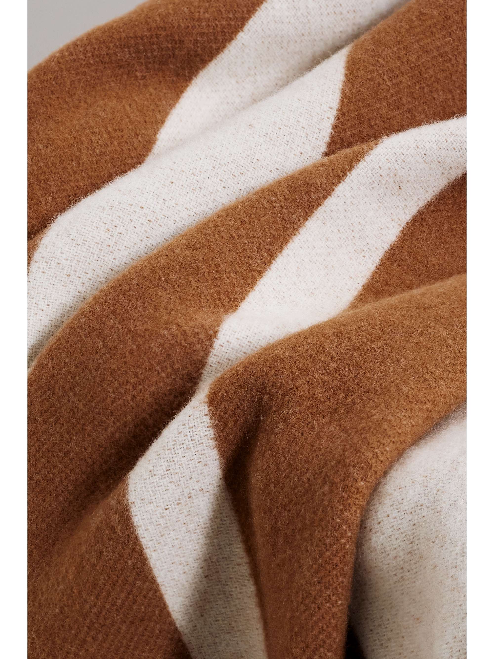 RAAWII + Nicholai Wiig-Hansen Brush striped wool and cashmere-blend blanket