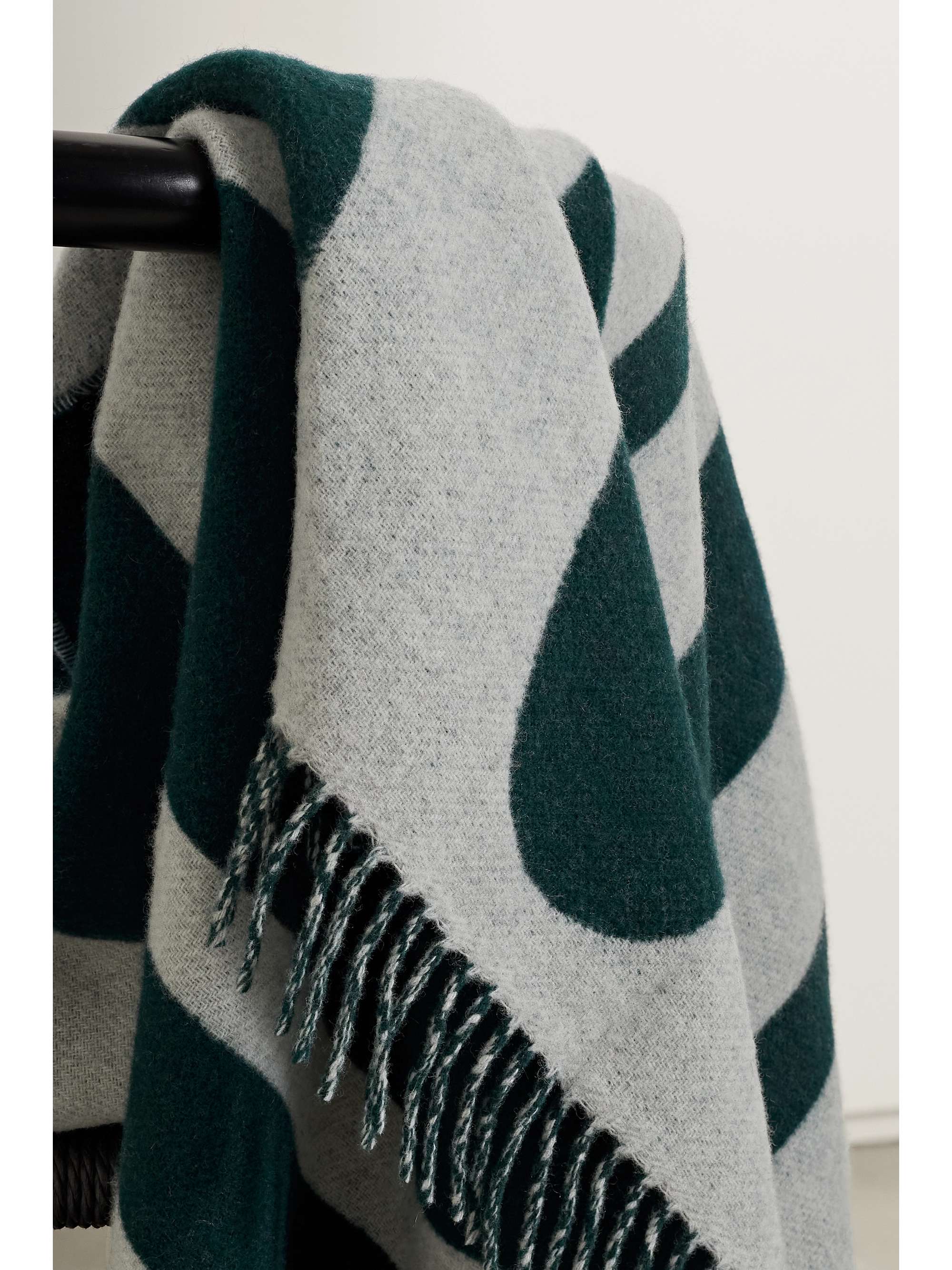 RAAWII + Nicholai Wiig-Hansen Brush striped wool and cashmere-blend blanket