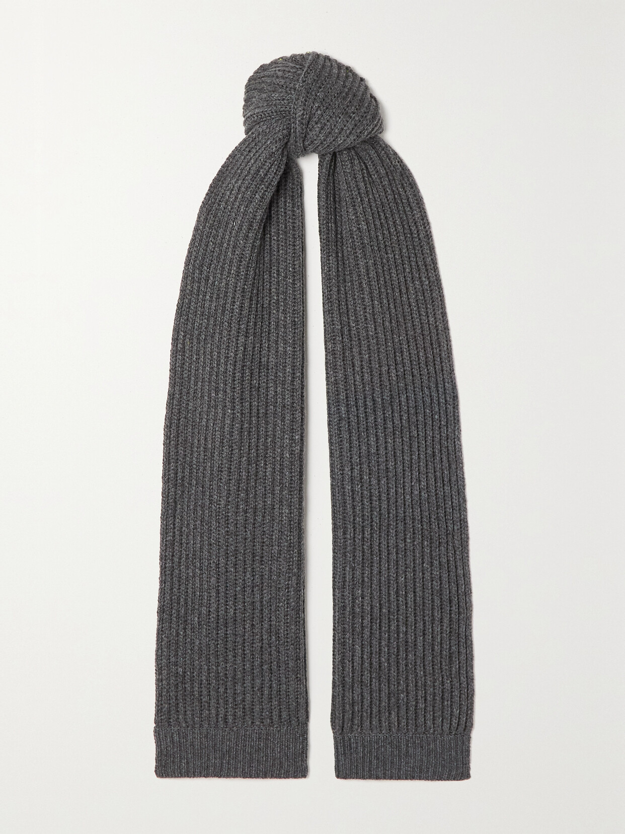 Brunello Cucinelli - Ribbed Cashmere Scarf - Gray