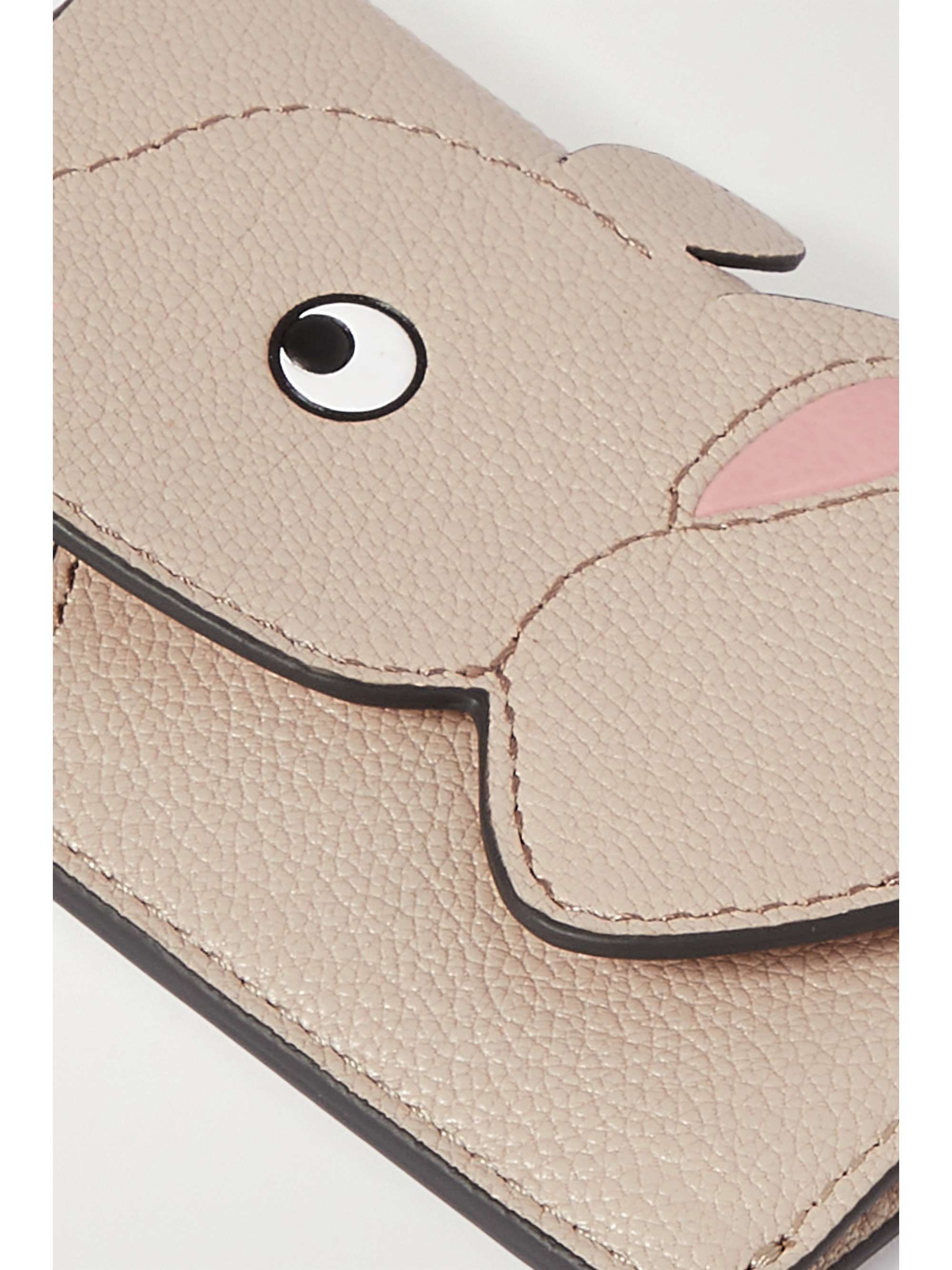 ANYA HINDMARCH Rabbit textured-leather cardholder