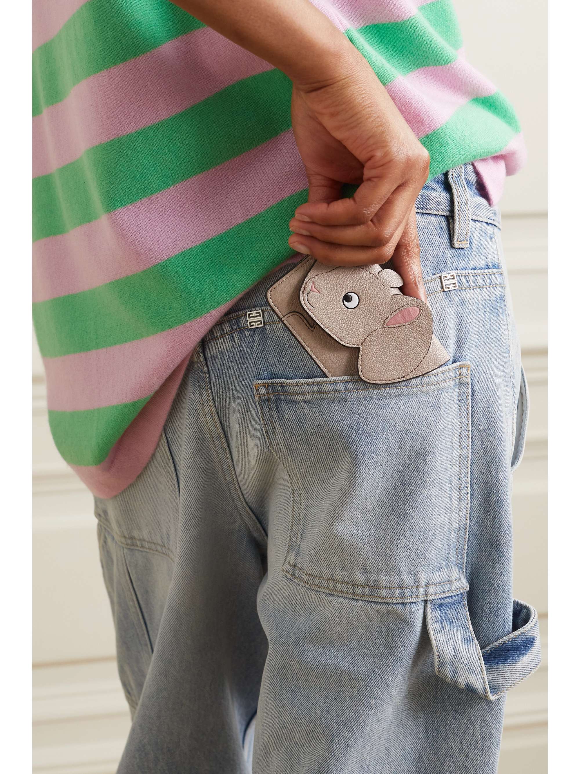 ANYA HINDMARCH Rabbit textured-leather cardholder