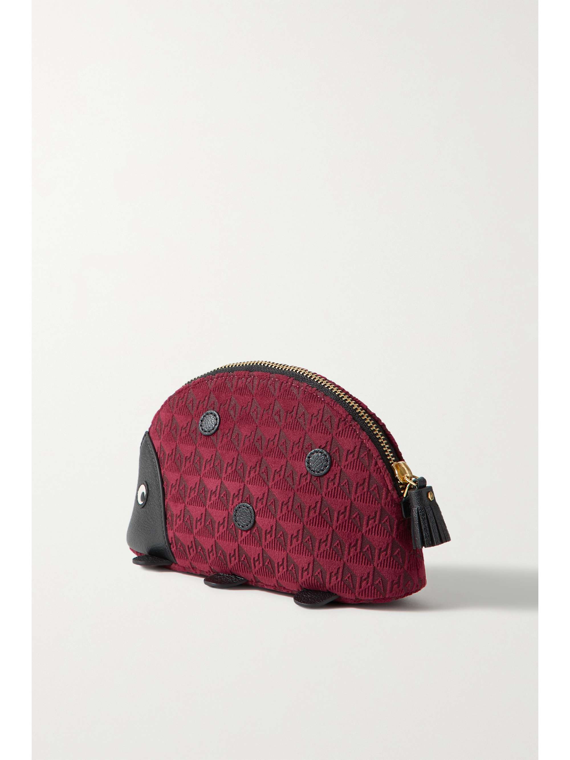 ANYA HINDMARCH Ladybird textured leathertrimmed velvetjacquard