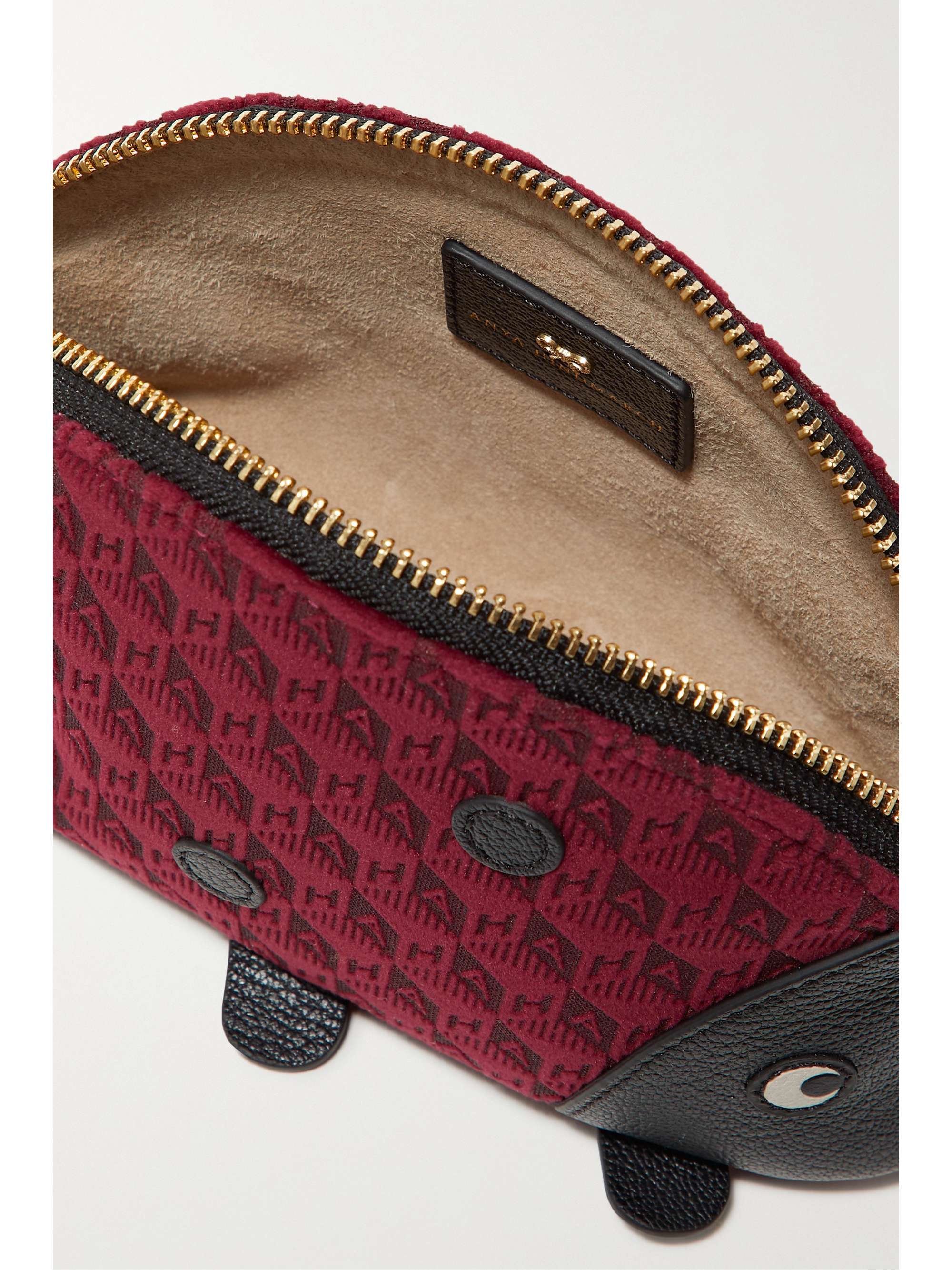 ANYA HINDMARCH Ladybird textured leathertrimmed velvetjacquard