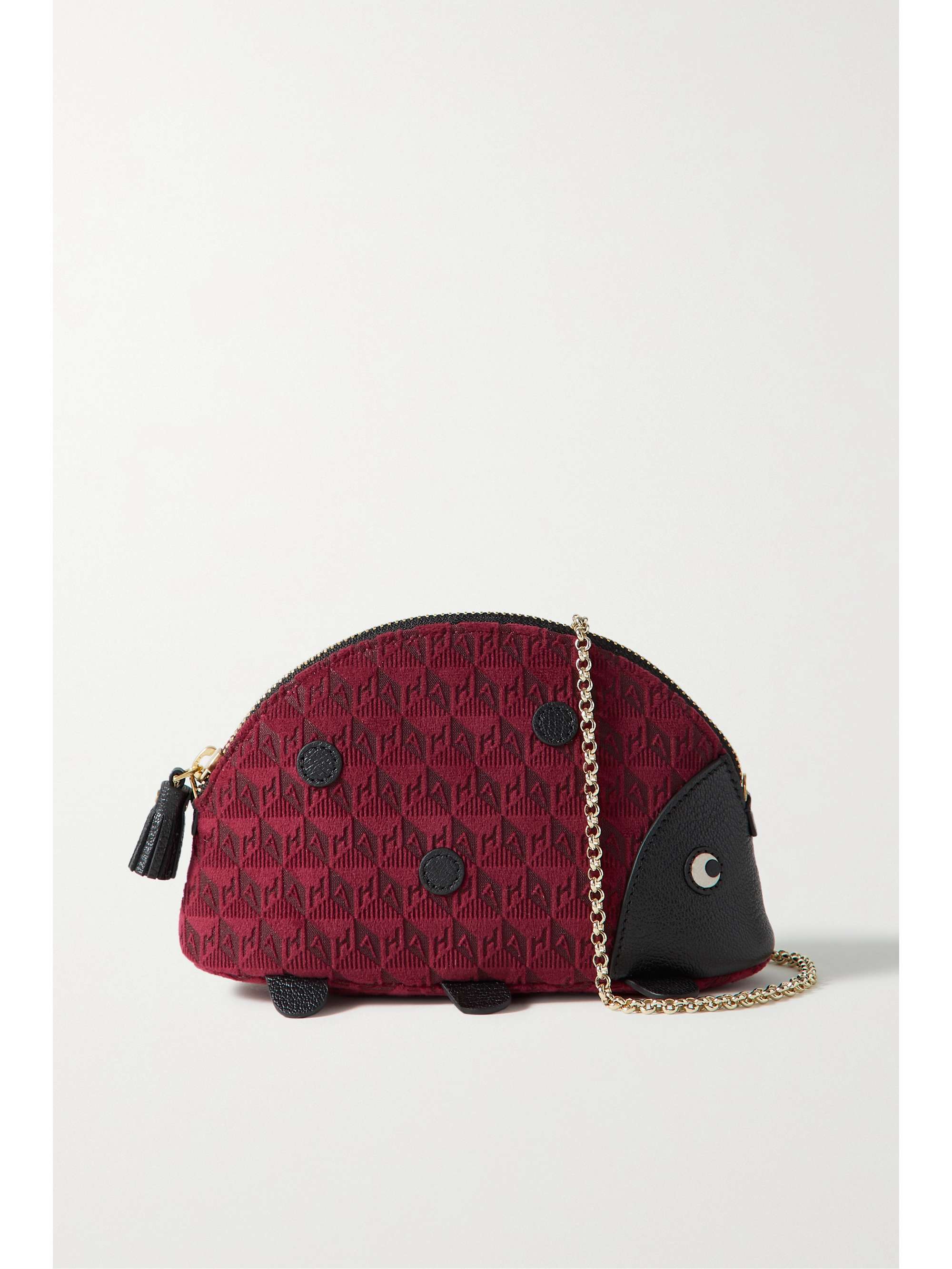 ANYA HINDMARCH Ladybird textured leathertrimmed velvetjacquard