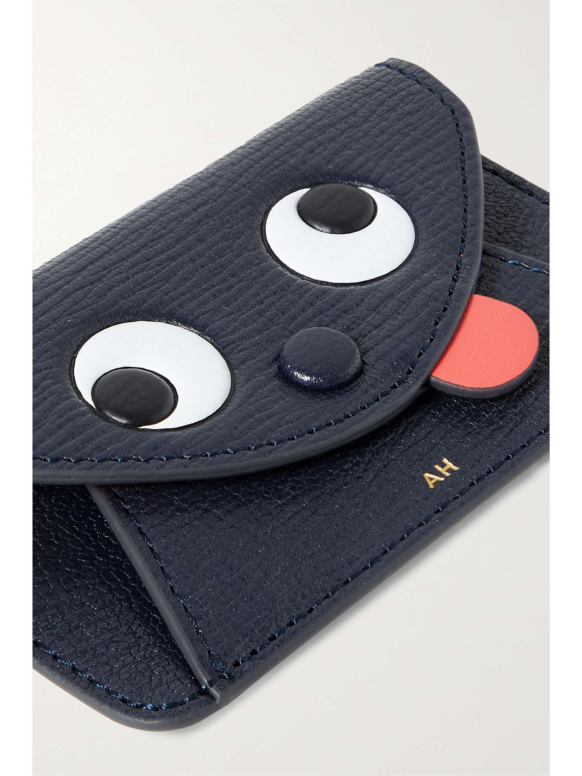 ANYA HINDMARCH Zany textured-leather cardholder sticker