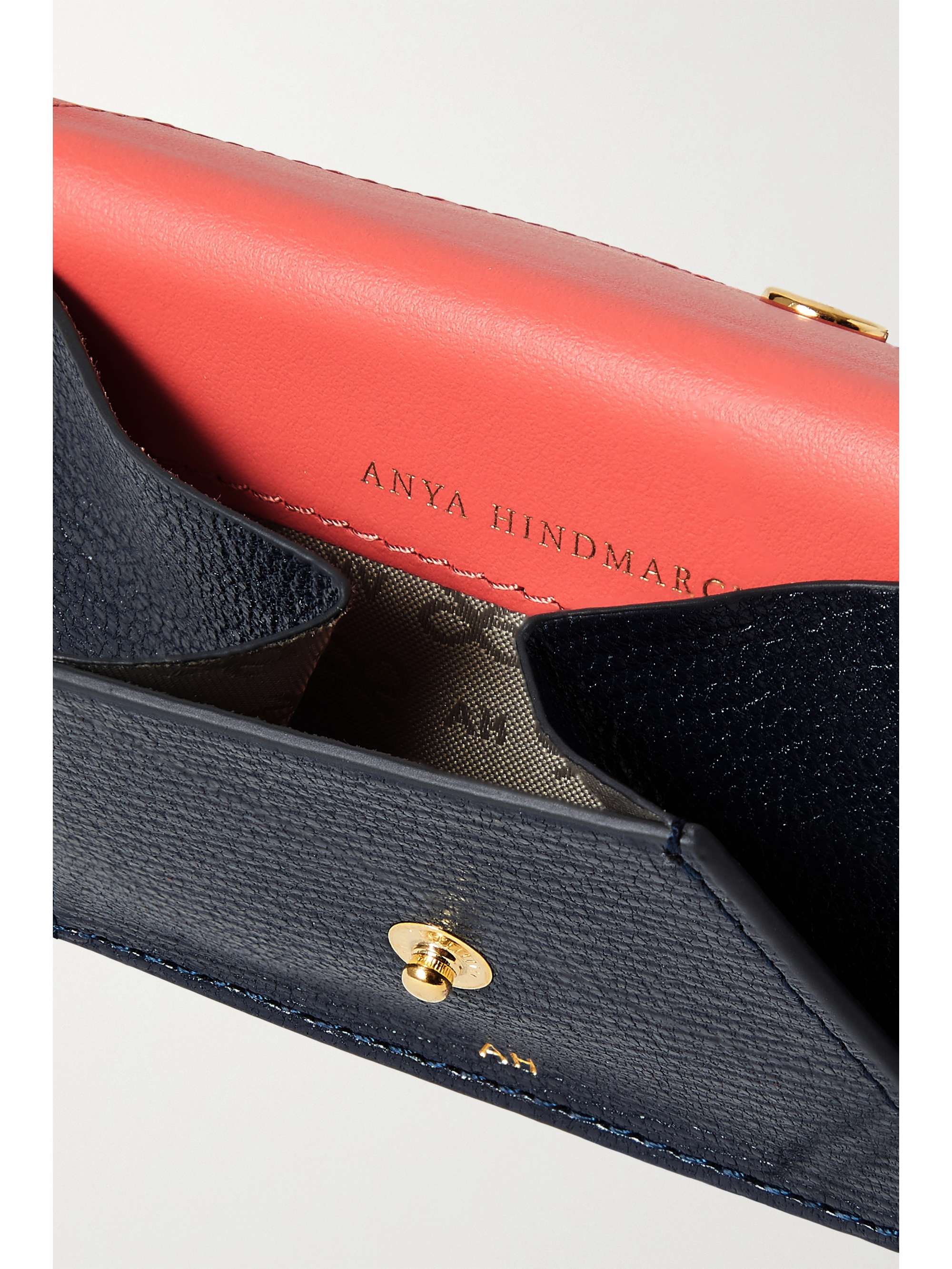 ANYA HINDMARCH Zany textured-leather cardholder sticker