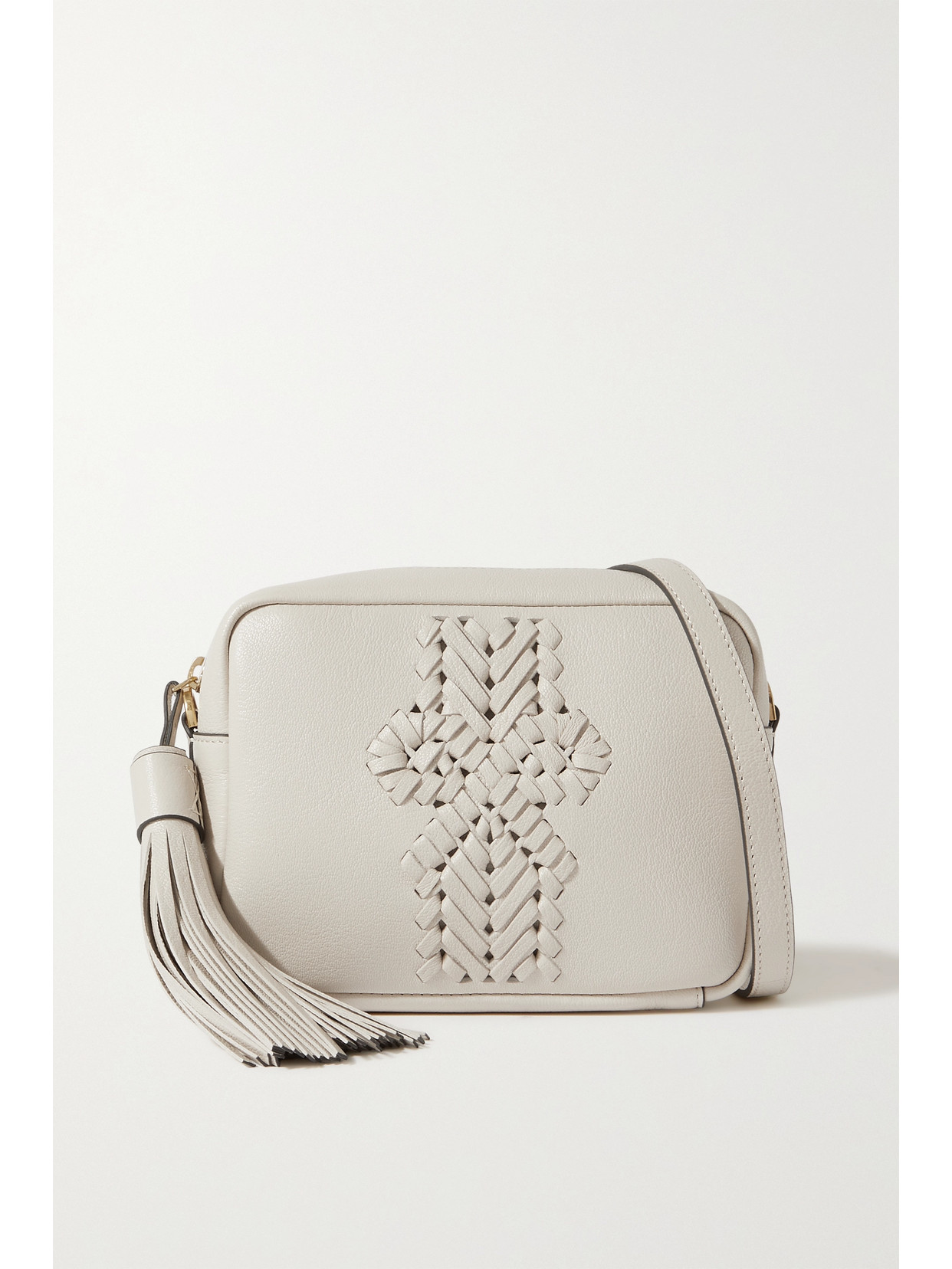 Anya Hindmarch - The Neeson Tasseled Leather Shoulder Bag - Off-white