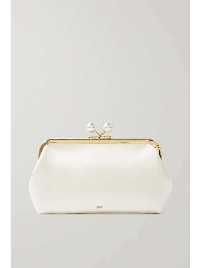 Anya Hindmarch + Net Sustain Maud Satin Clutch Bag