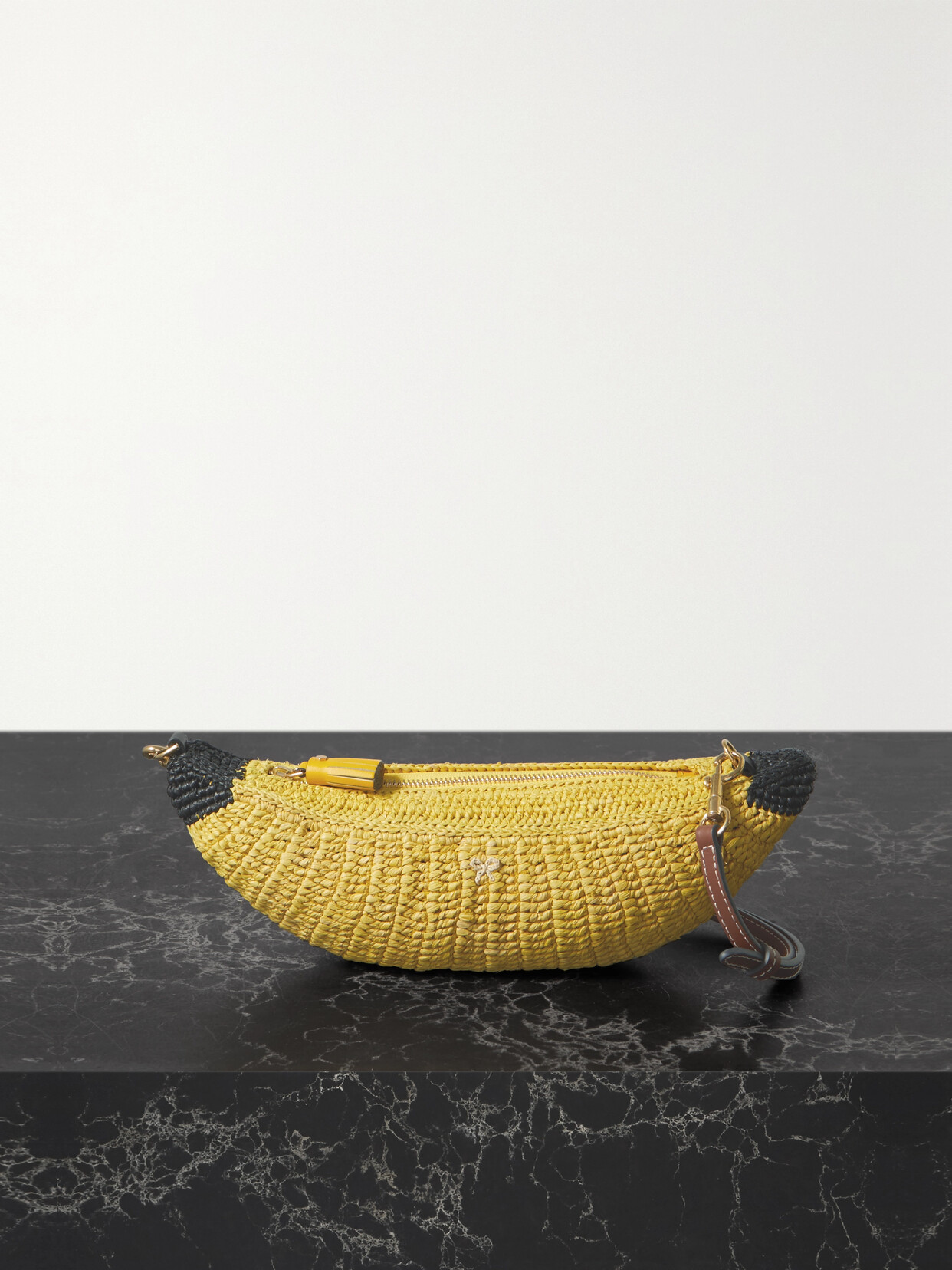 Anya Hindmarch - Banana Raffia Shoulder Bag - Yellow