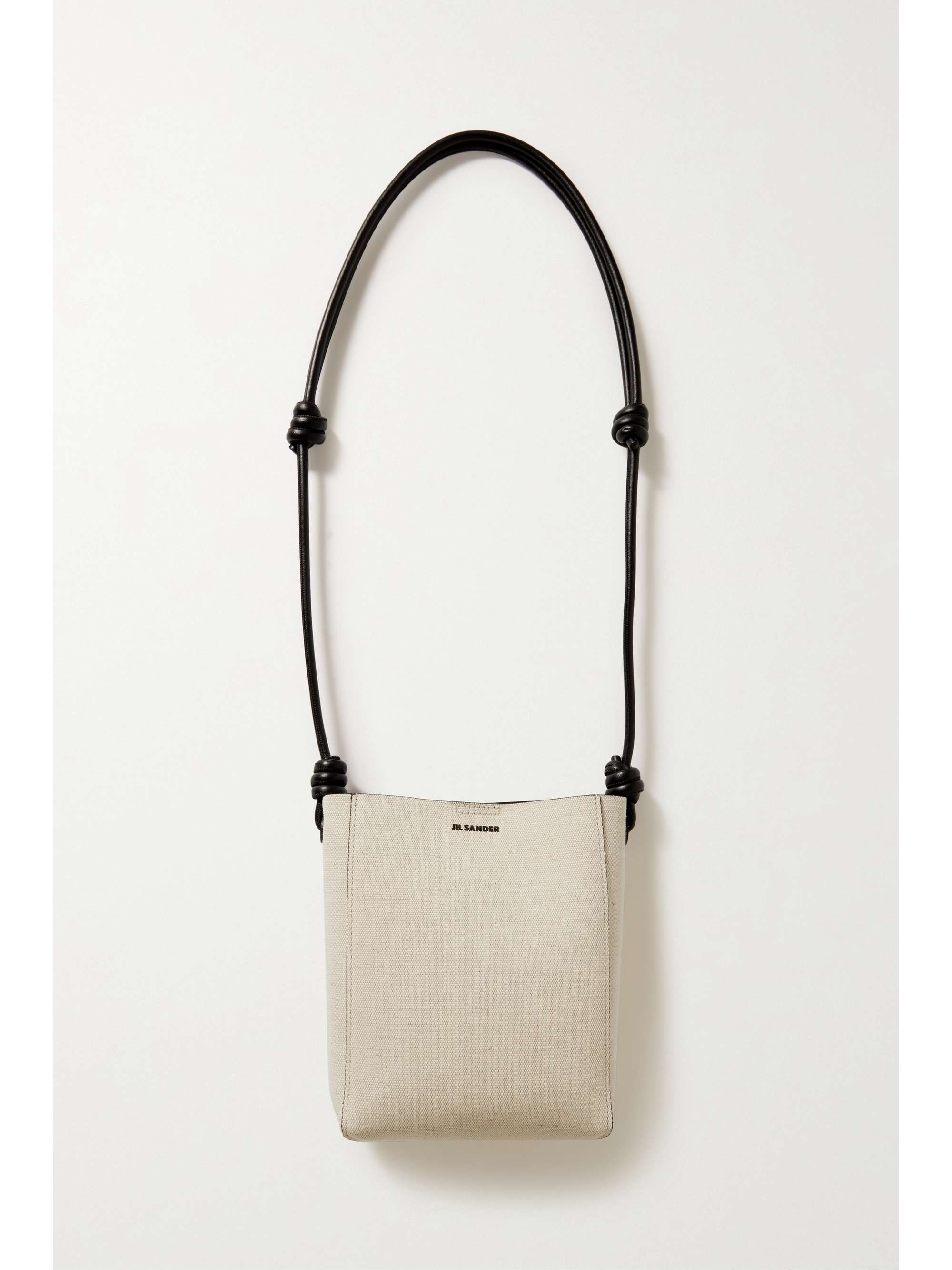 Het eens zijn met Dochter Verlenen JIL SANDER Knotted leather and canvas shoulder bag | NET-A-PORTER