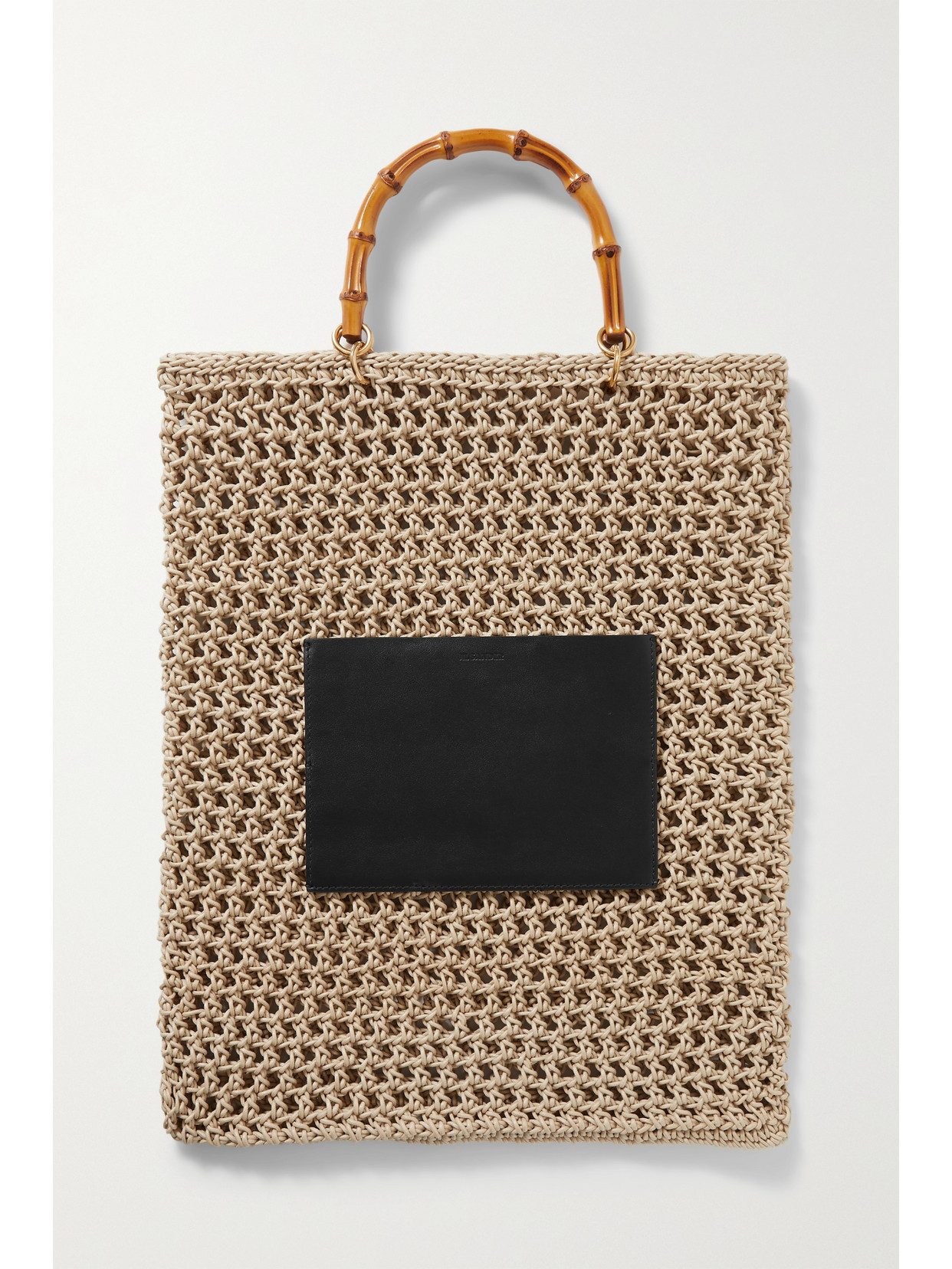 Jil Sander - Leather-trimmed Crocheted Rope Tote - Neutrals