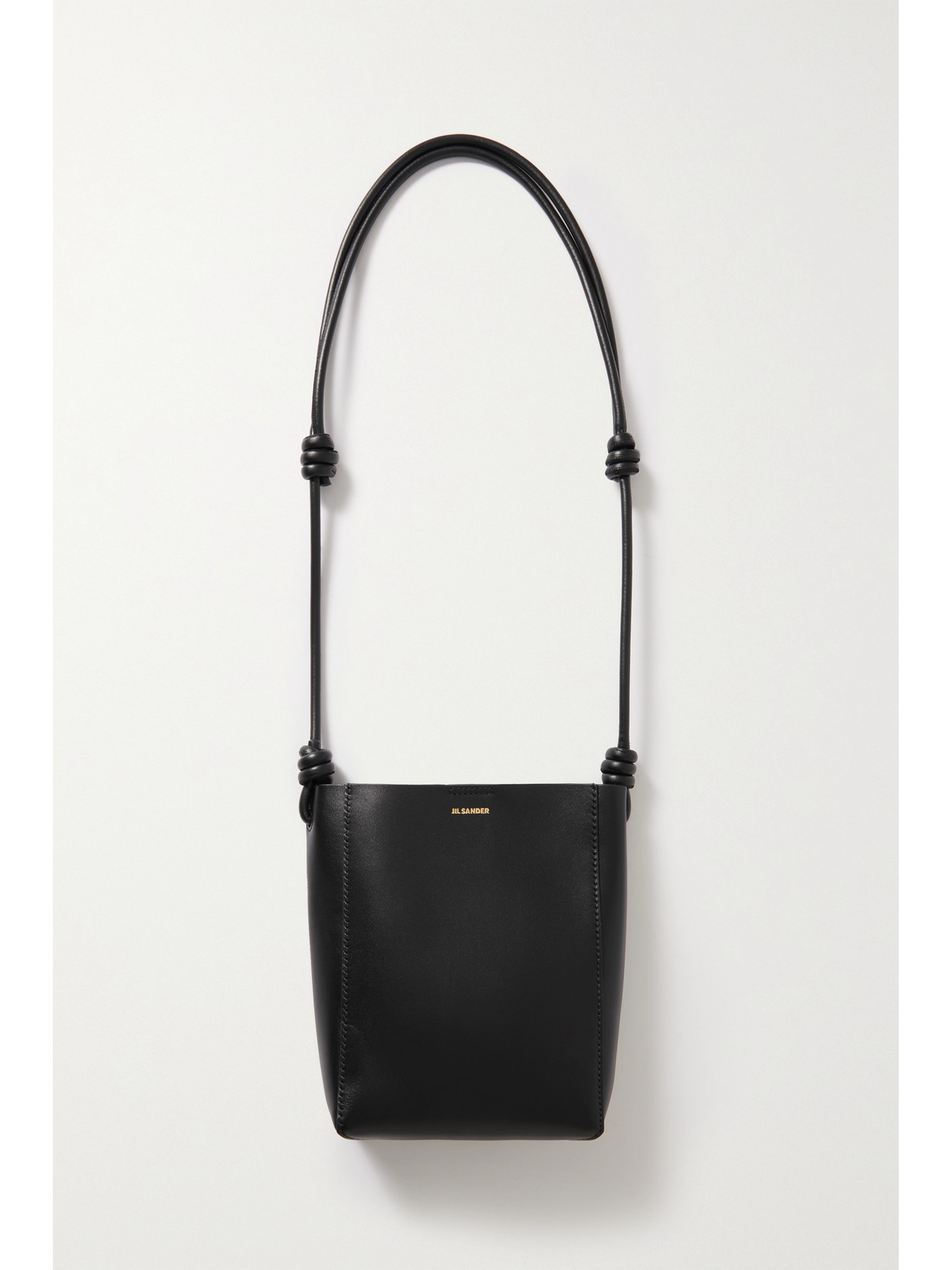 Jil Sander - Knotted Leather Shoulder Bag - Black