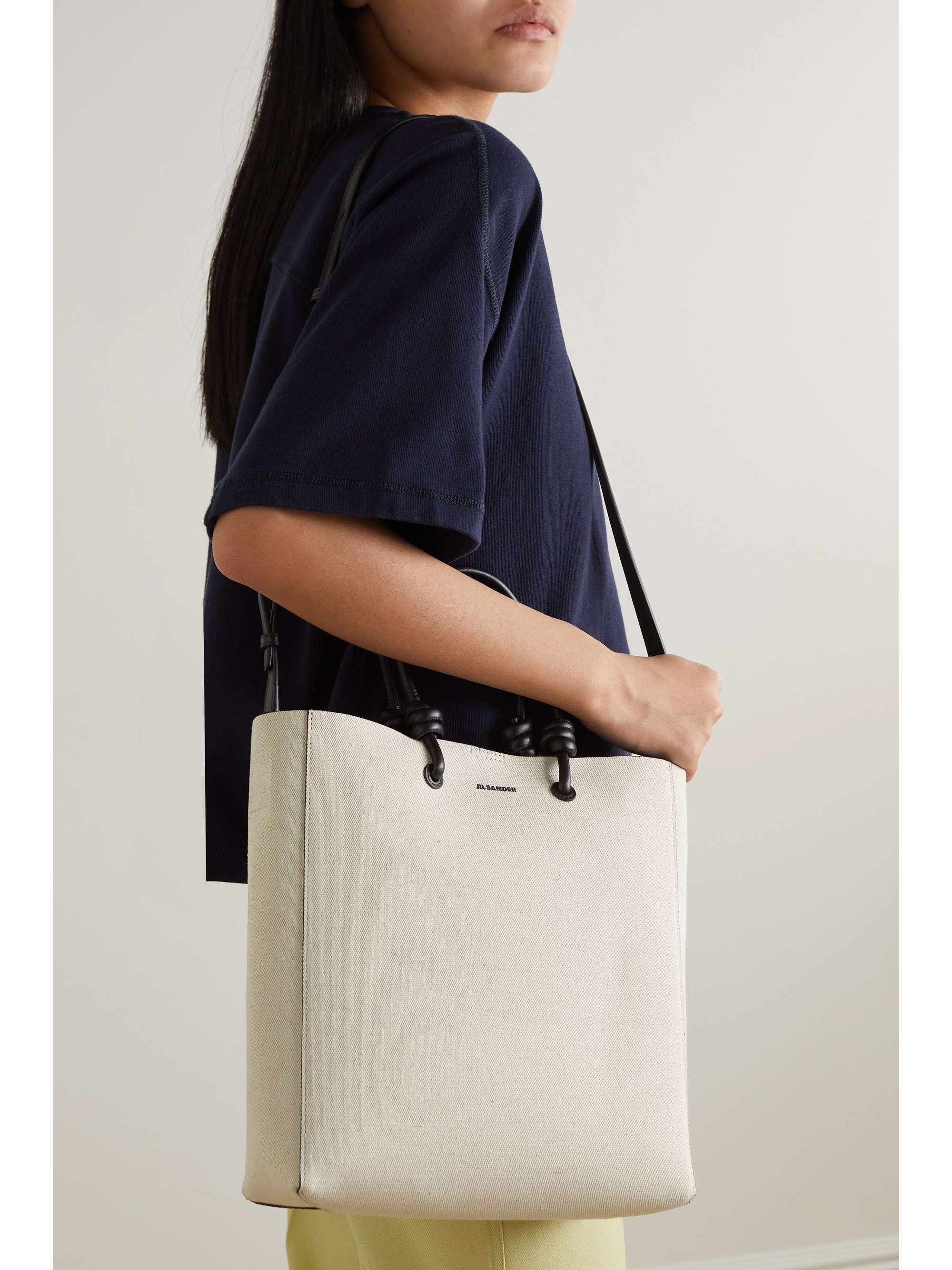 JIL SANDER Knotted leather tote