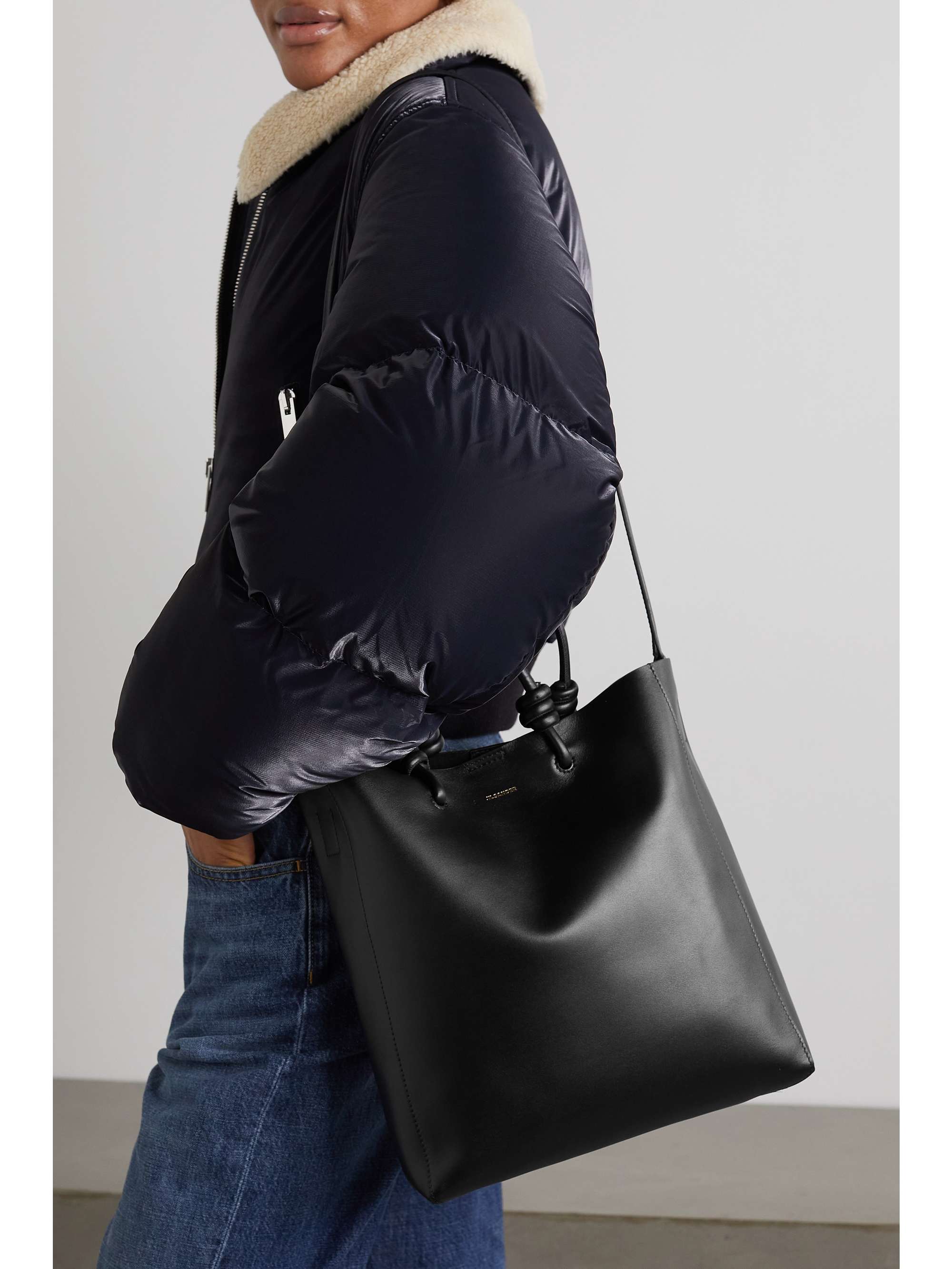 JIL SANDER Knotted leather tote