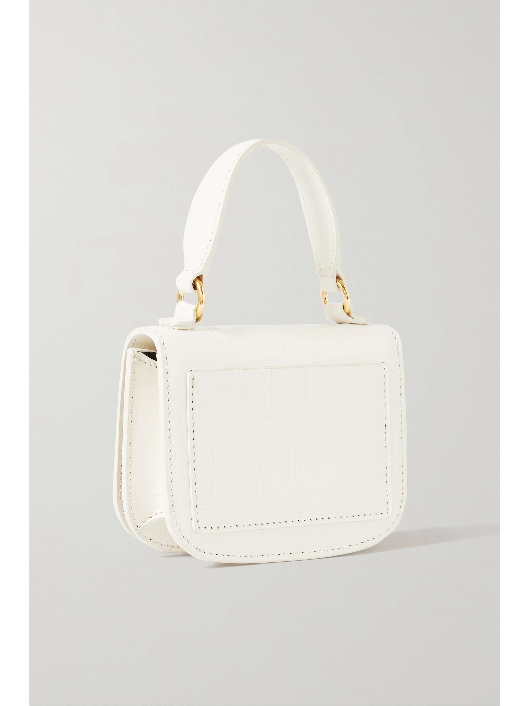 JIL SANDER Mini croc-effect leather shoulder bag