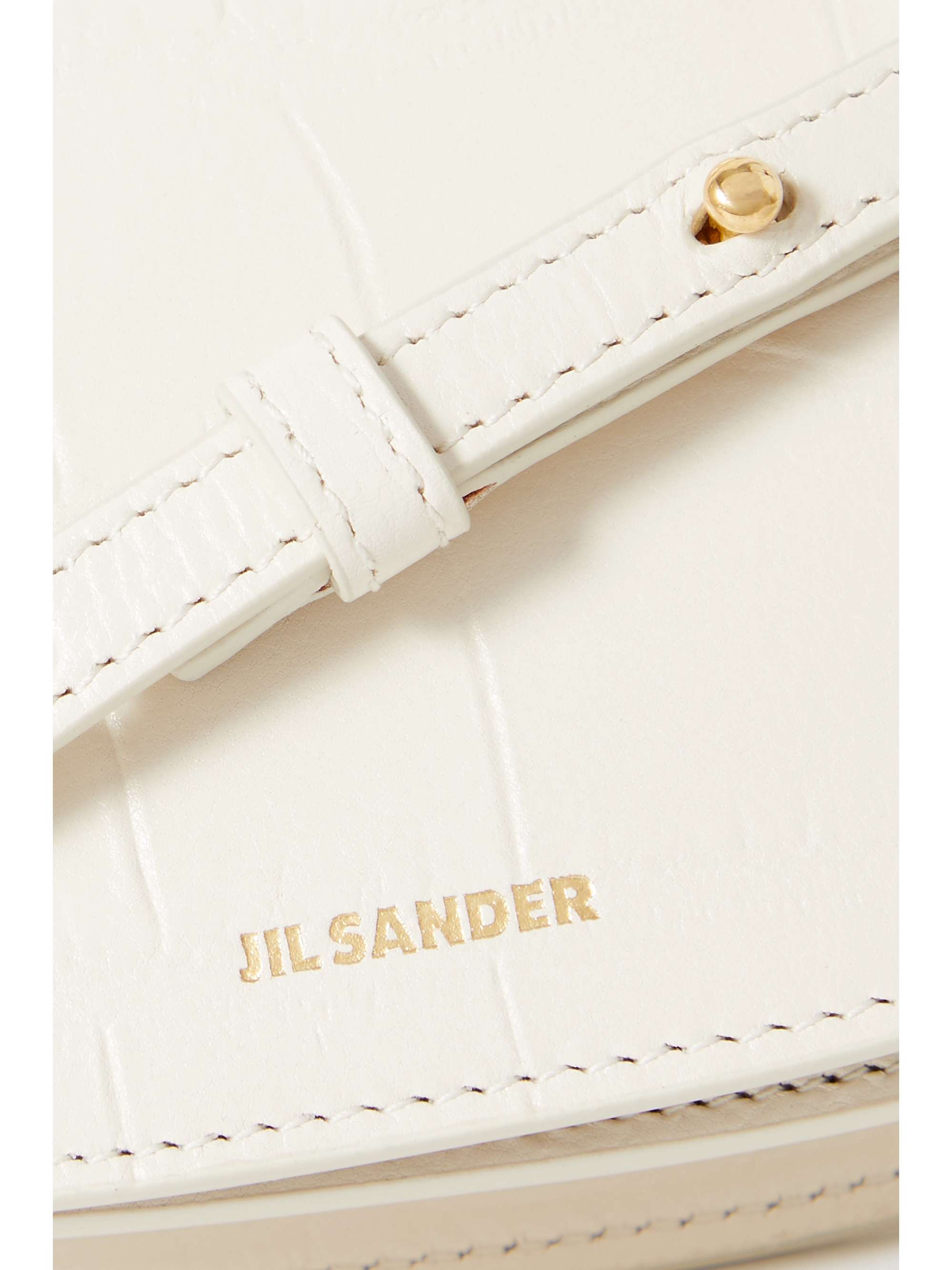 JIL SANDER Mini croc-effect leather shoulder bag