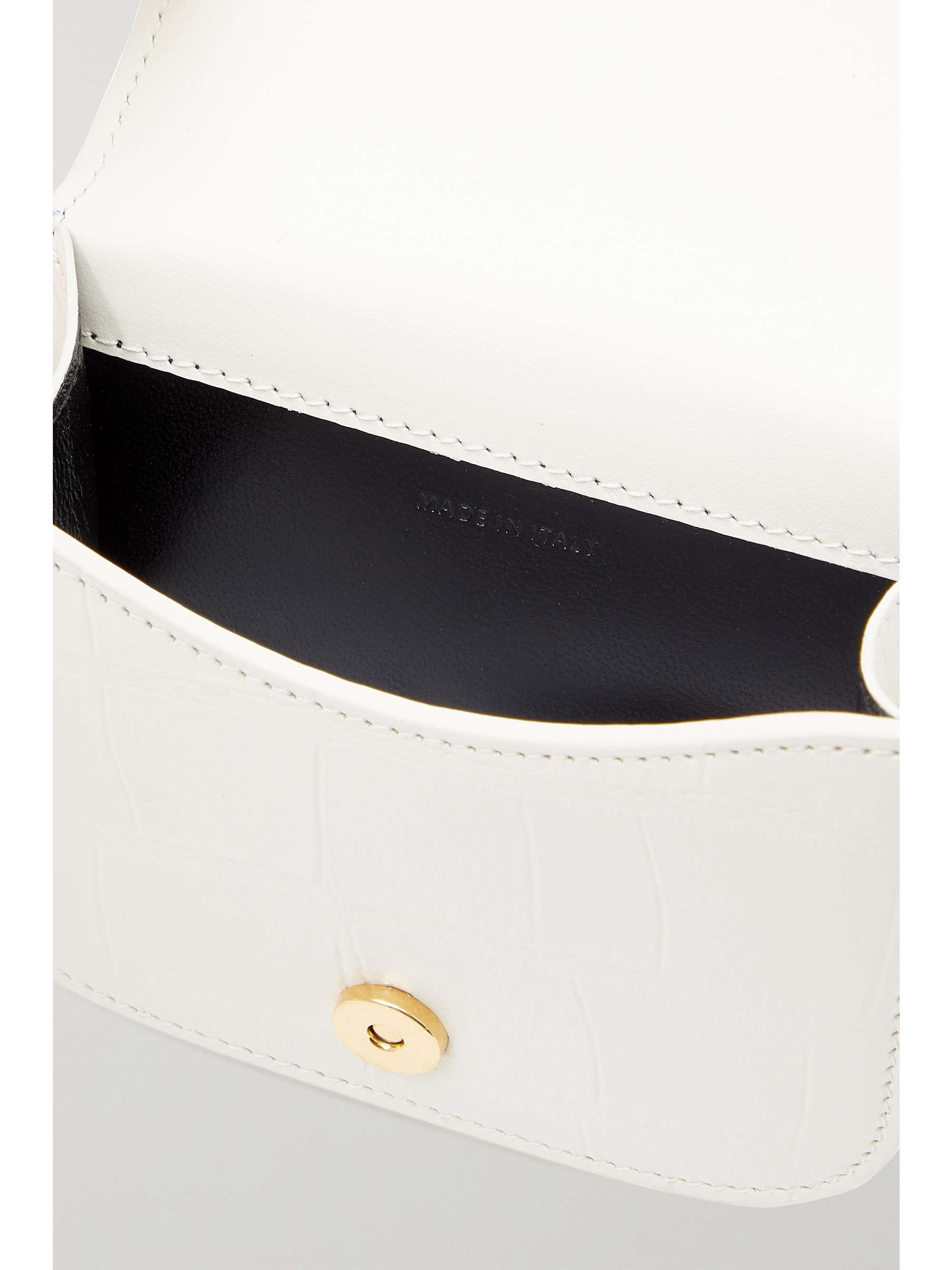 JIL SANDER Mini croc-effect leather shoulder bag