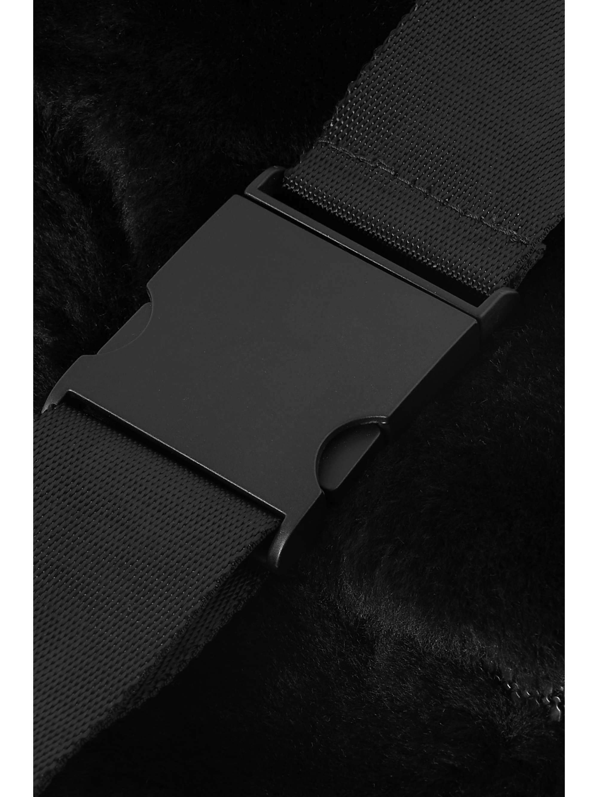 YVES SALOMON Grosgrain-trimmed faux fur belt bag