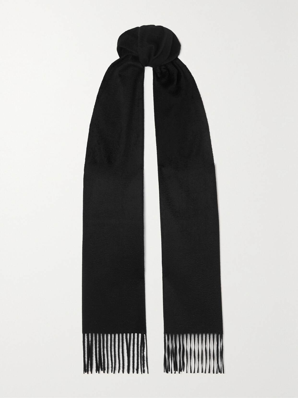 The Row - Victoire Fringed Cashmere Scarf - Black