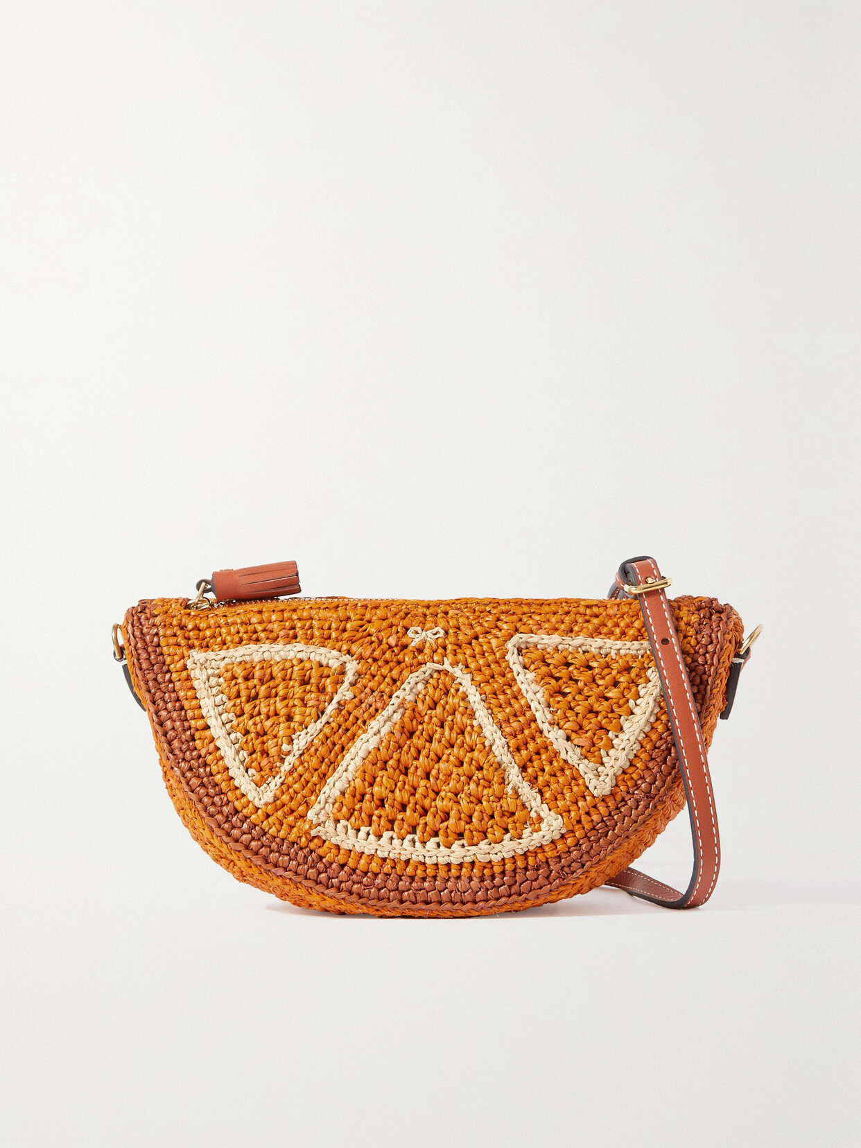 Anya Hindmarch - Orange Raffia Shoulder Bag - one size