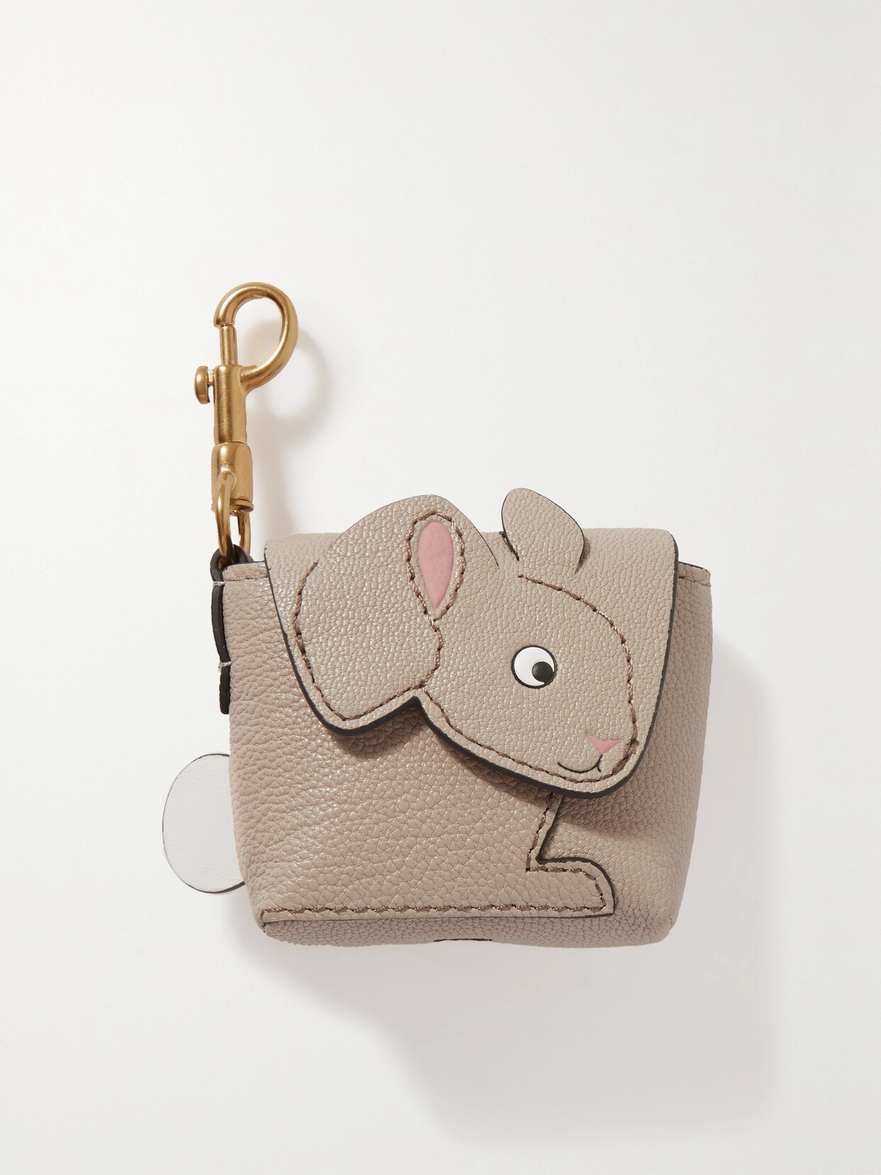 ANYA HINDMARCH RABBIT TEXTURED-LEATHER POUCH