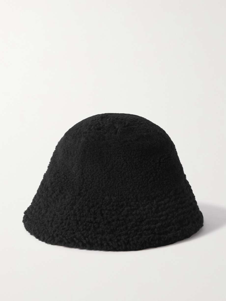 Bob shearling bucket hat logo