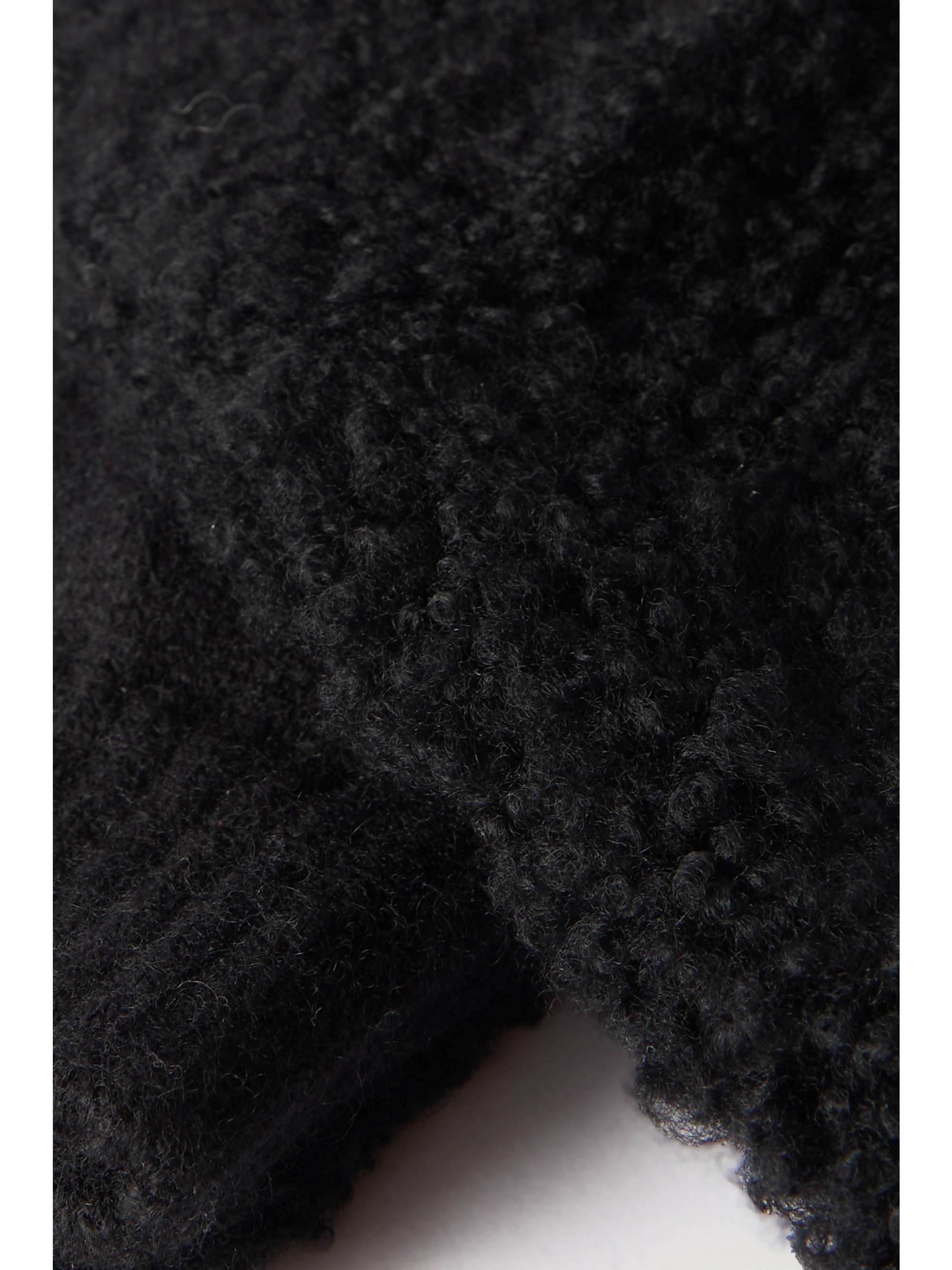 YVES SALOMON Shearling-trimmed wool and cashmere-blend fingerless mittens