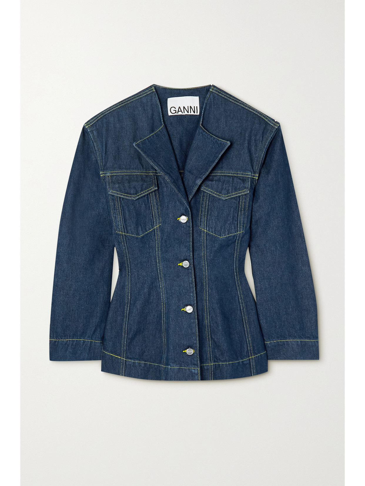 GANNI - Organic Denim Blazer - Blue