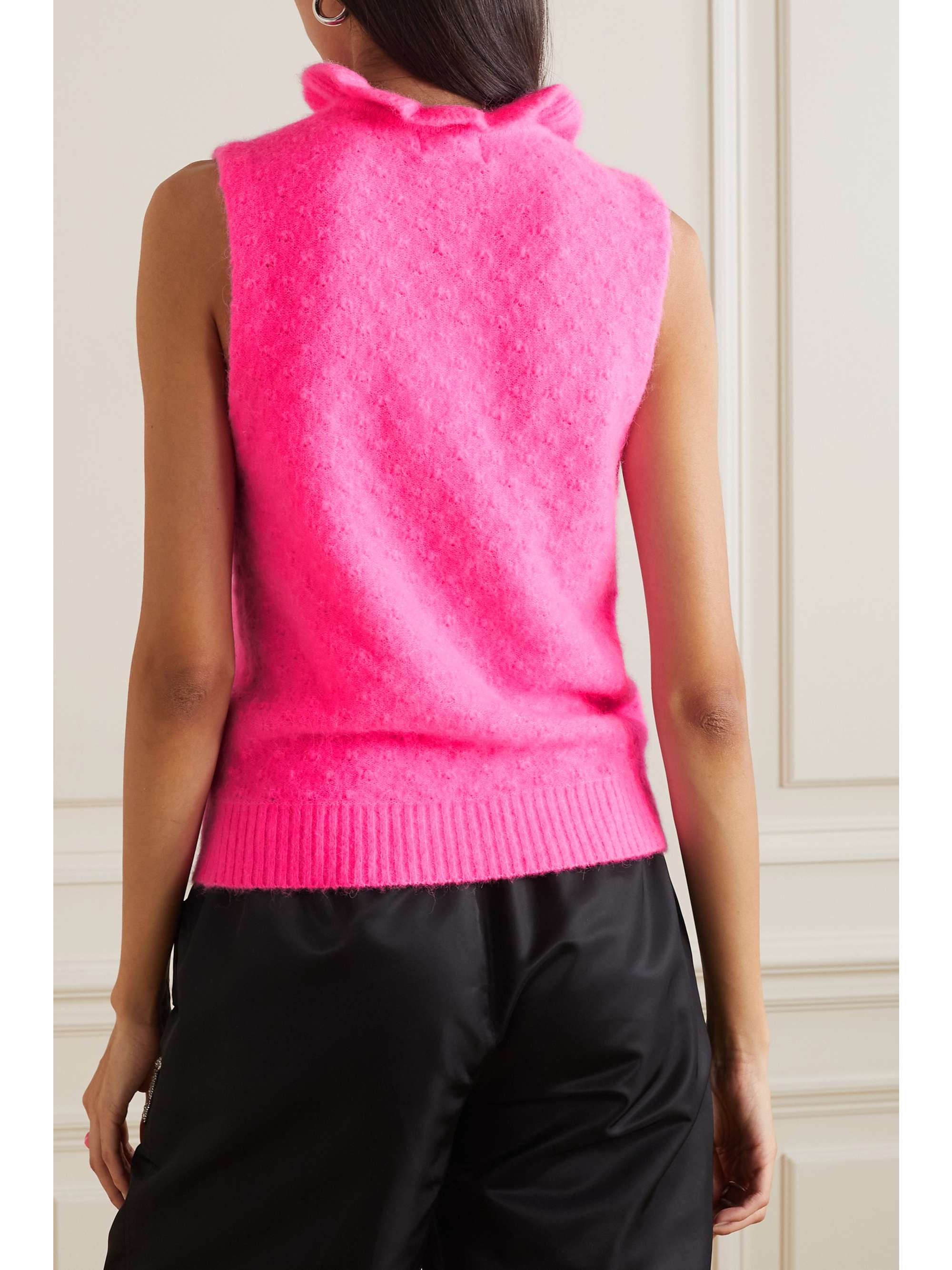 GANNI + NET SUSTAIN knitted turtleneck vest