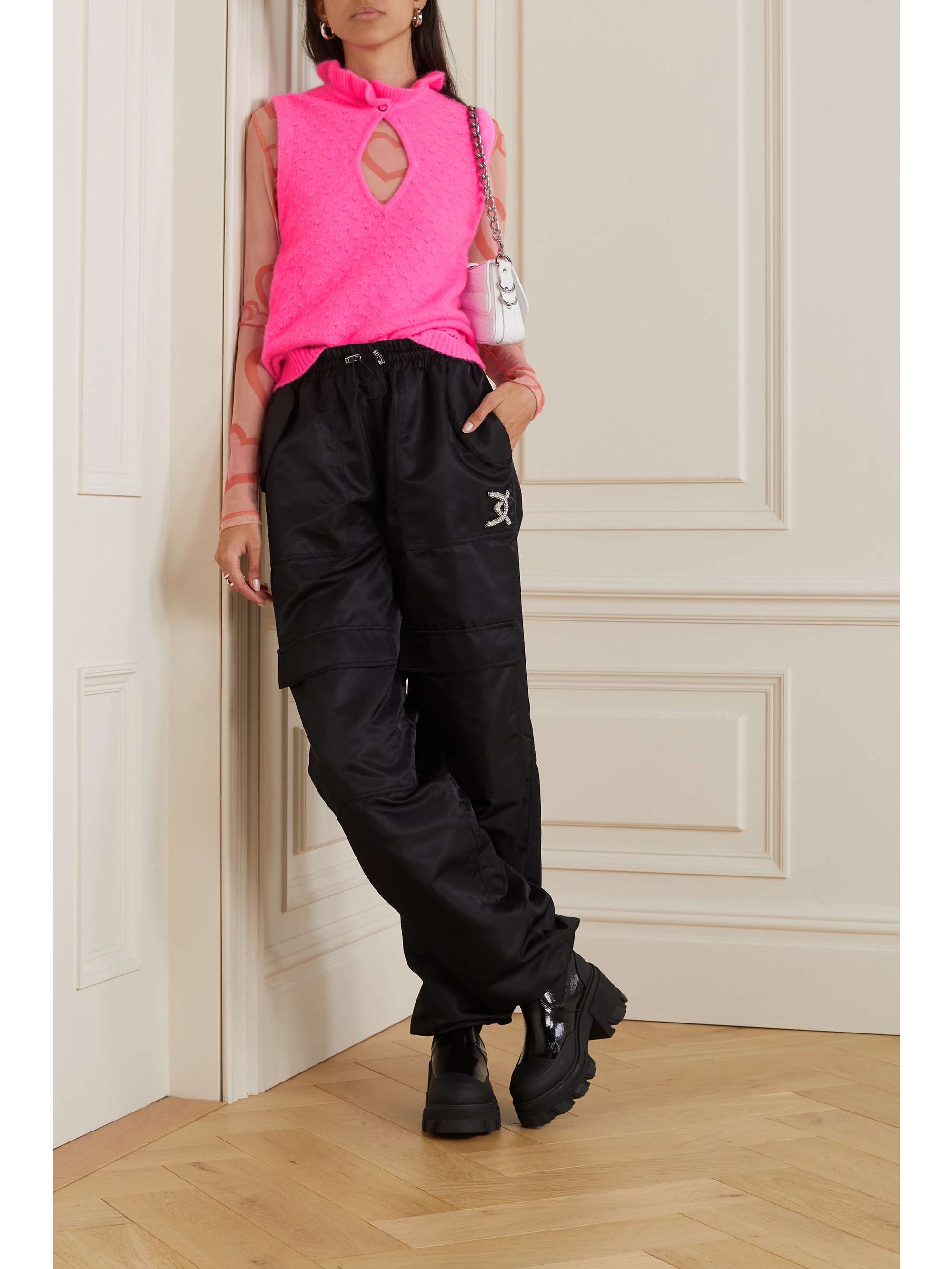 GANNI + NET SUSTAIN knitted turtleneck vest