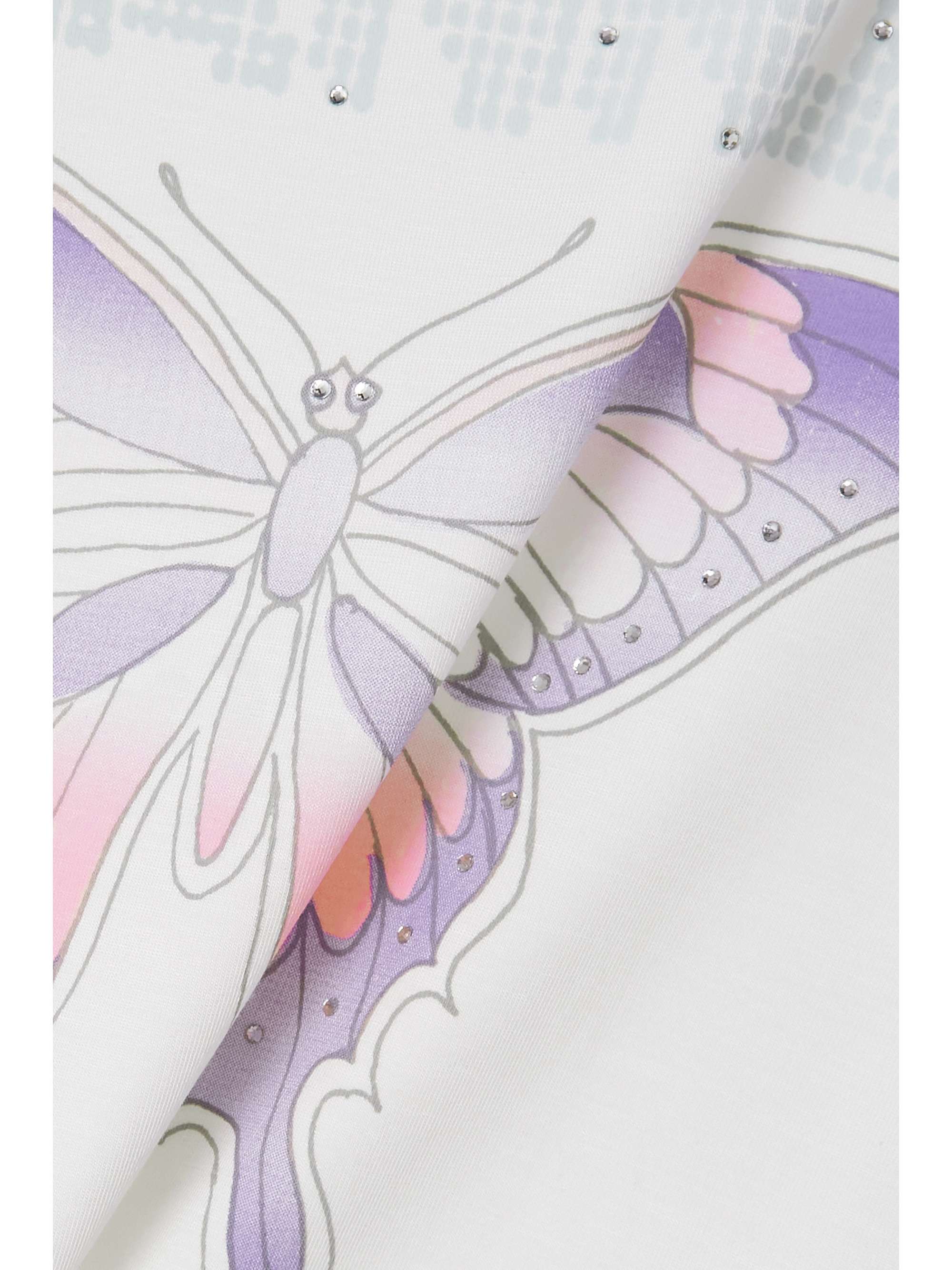 GANNI Embellished printed stretch-TENCEL Lyocell T-shirt