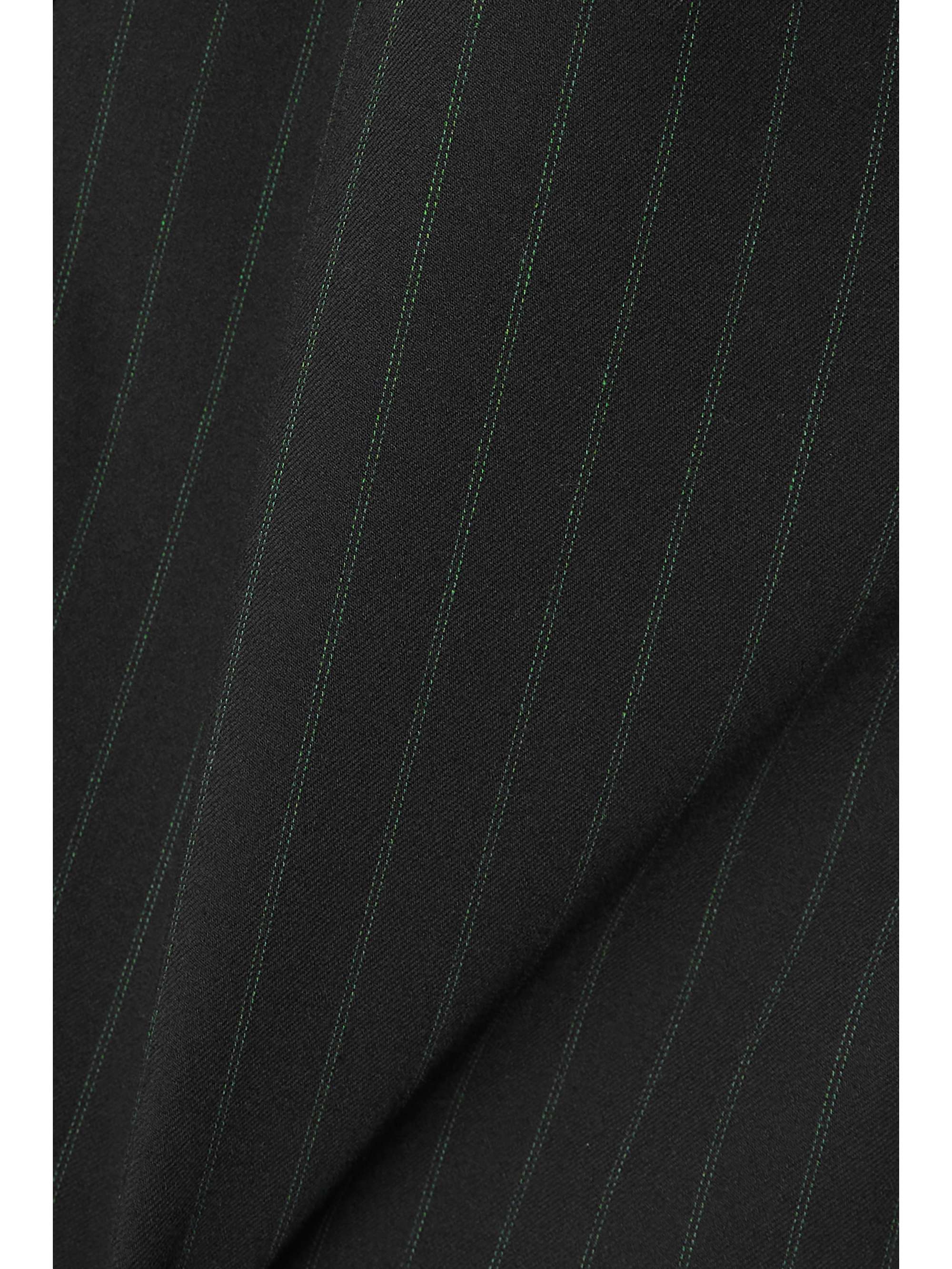 GANNI + NET SUSTAIN pinstriped stretch recycled-twill tapered pants