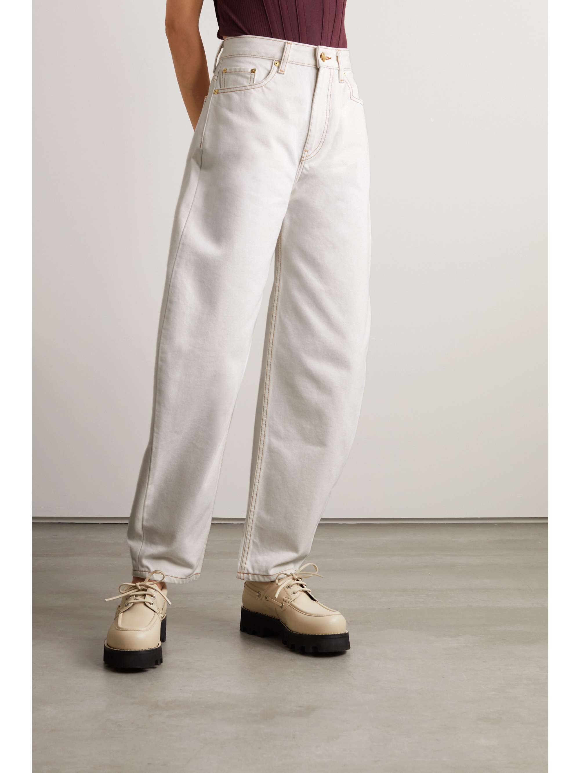 GANNI Jean fuselé taille mi-haute en coton biologique - NET SUSTAIN