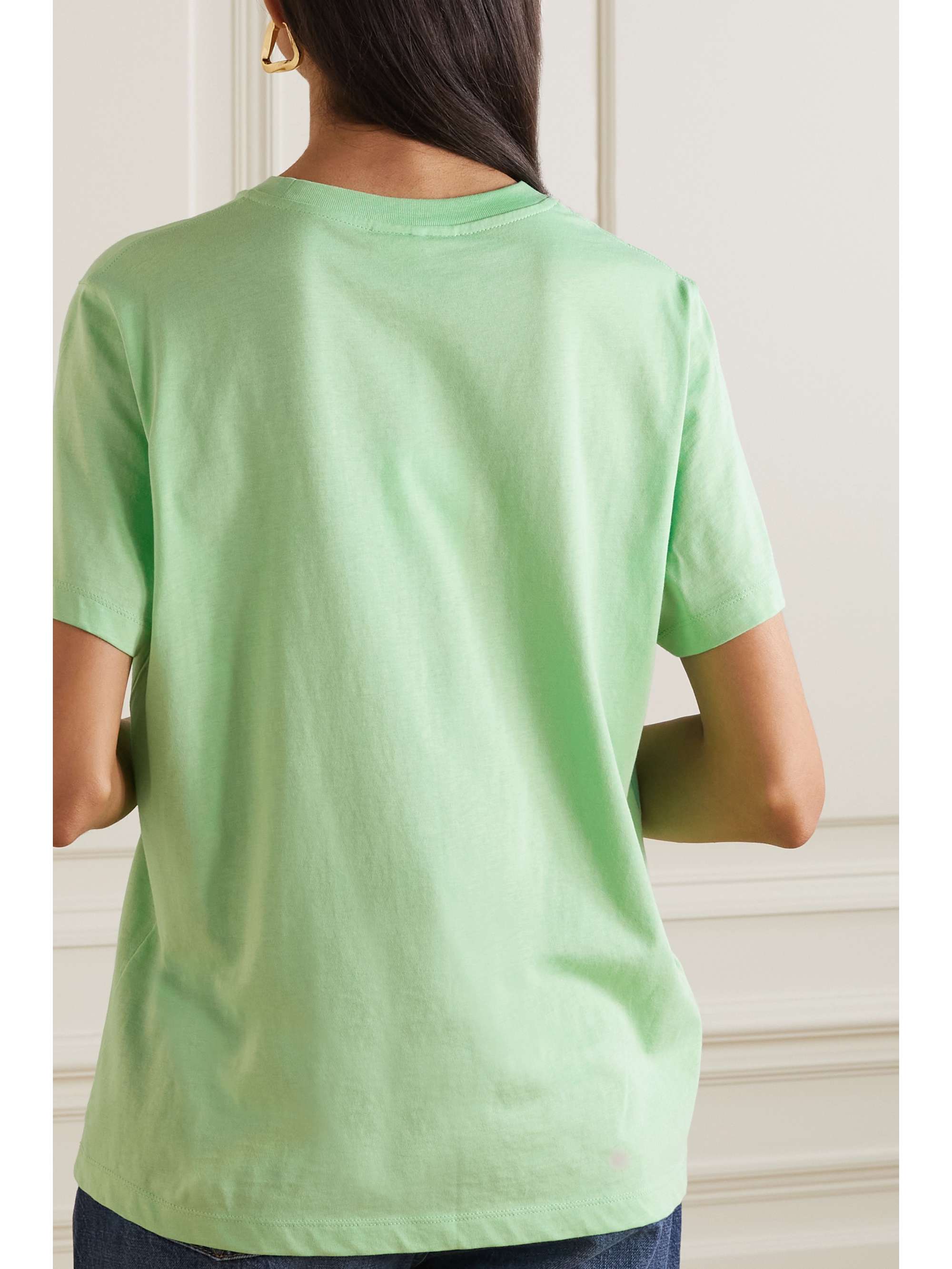 GANNI + NET SUSTAIN Printed organic cotton-jersey T-shirt
