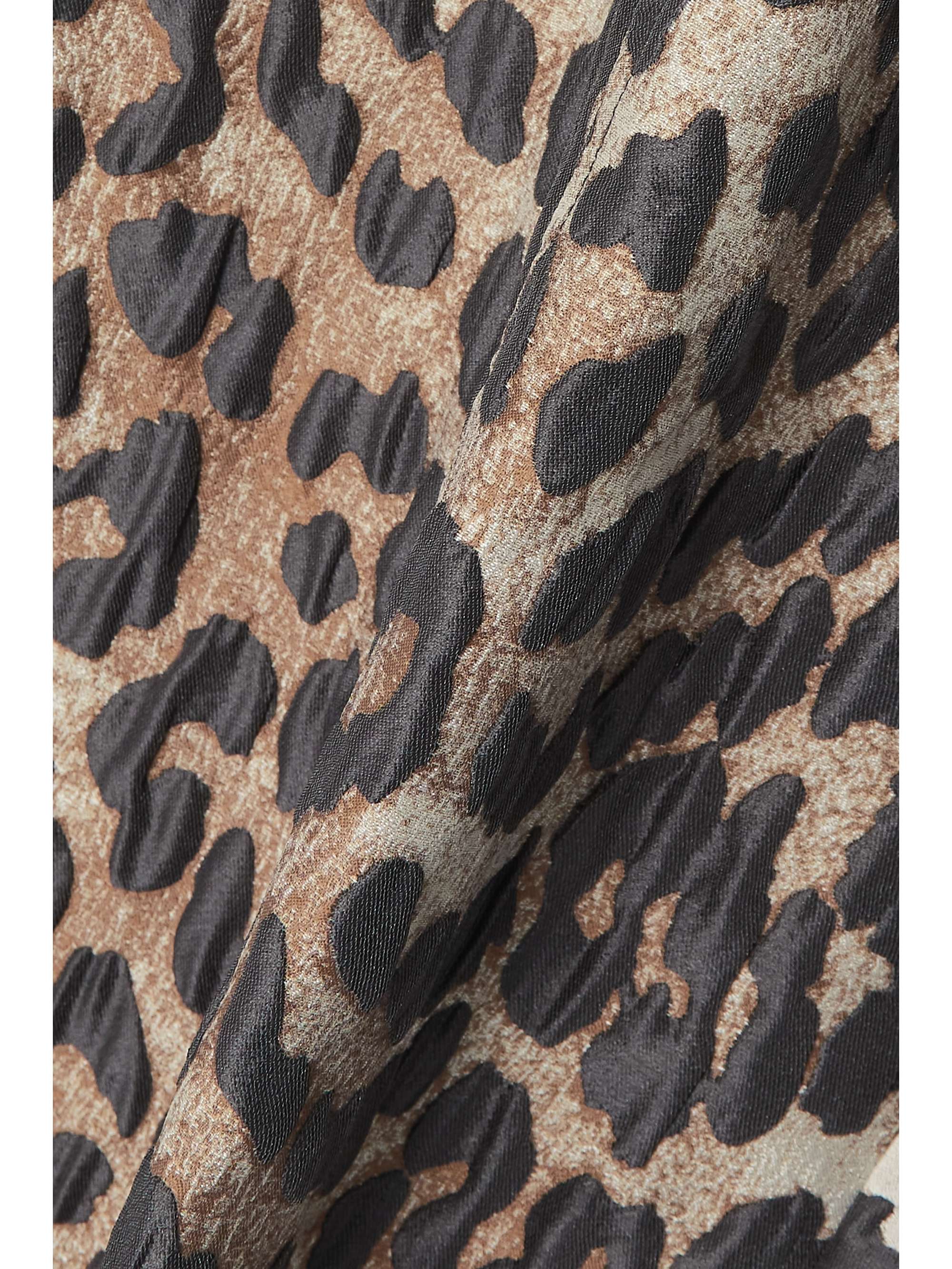 GANNI + NET SUSTAIN recycled leopard jacquard-knit tapered pants