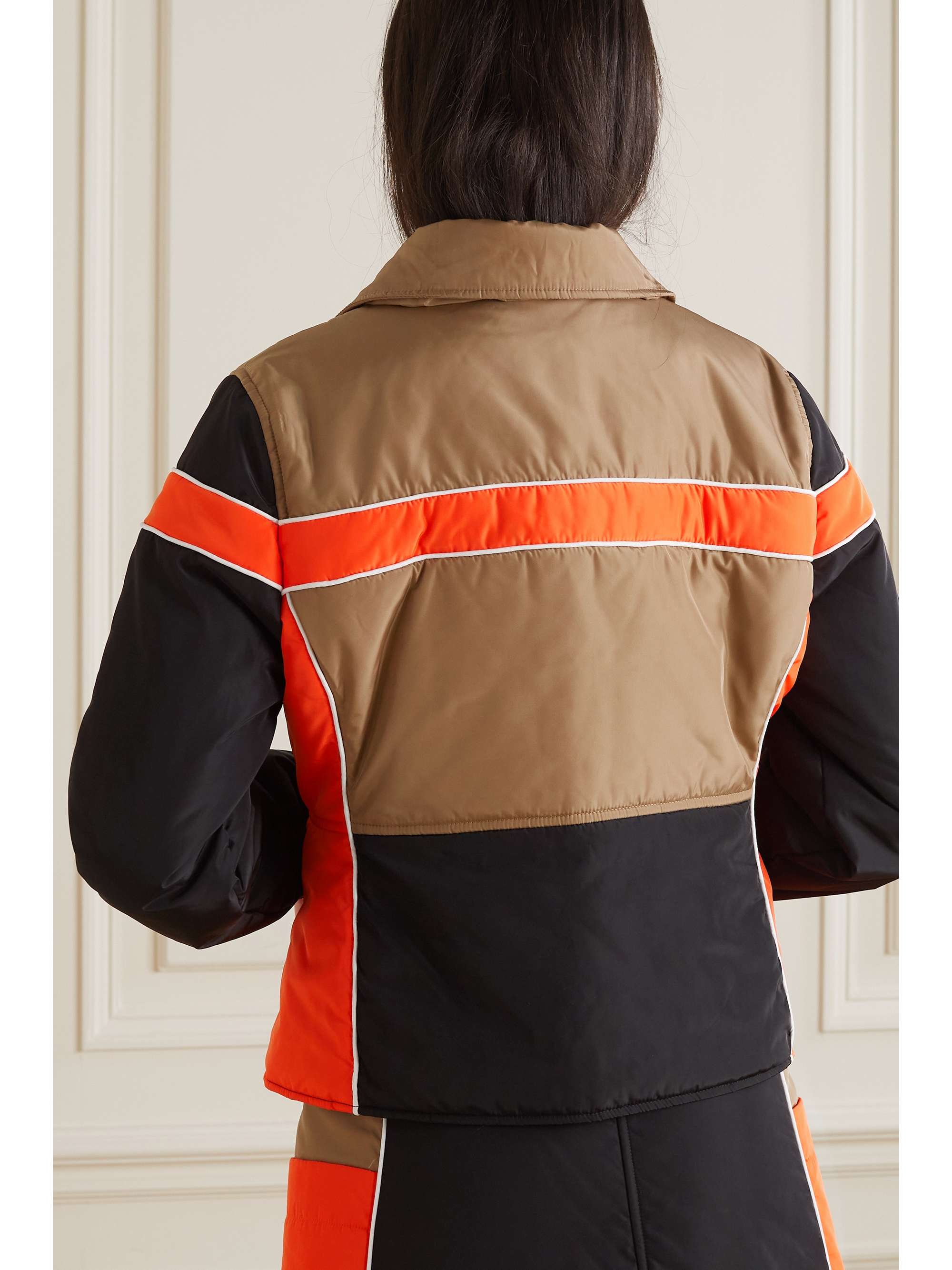 GANNI + NET SUSTAIN color-block recycled-shell jacket