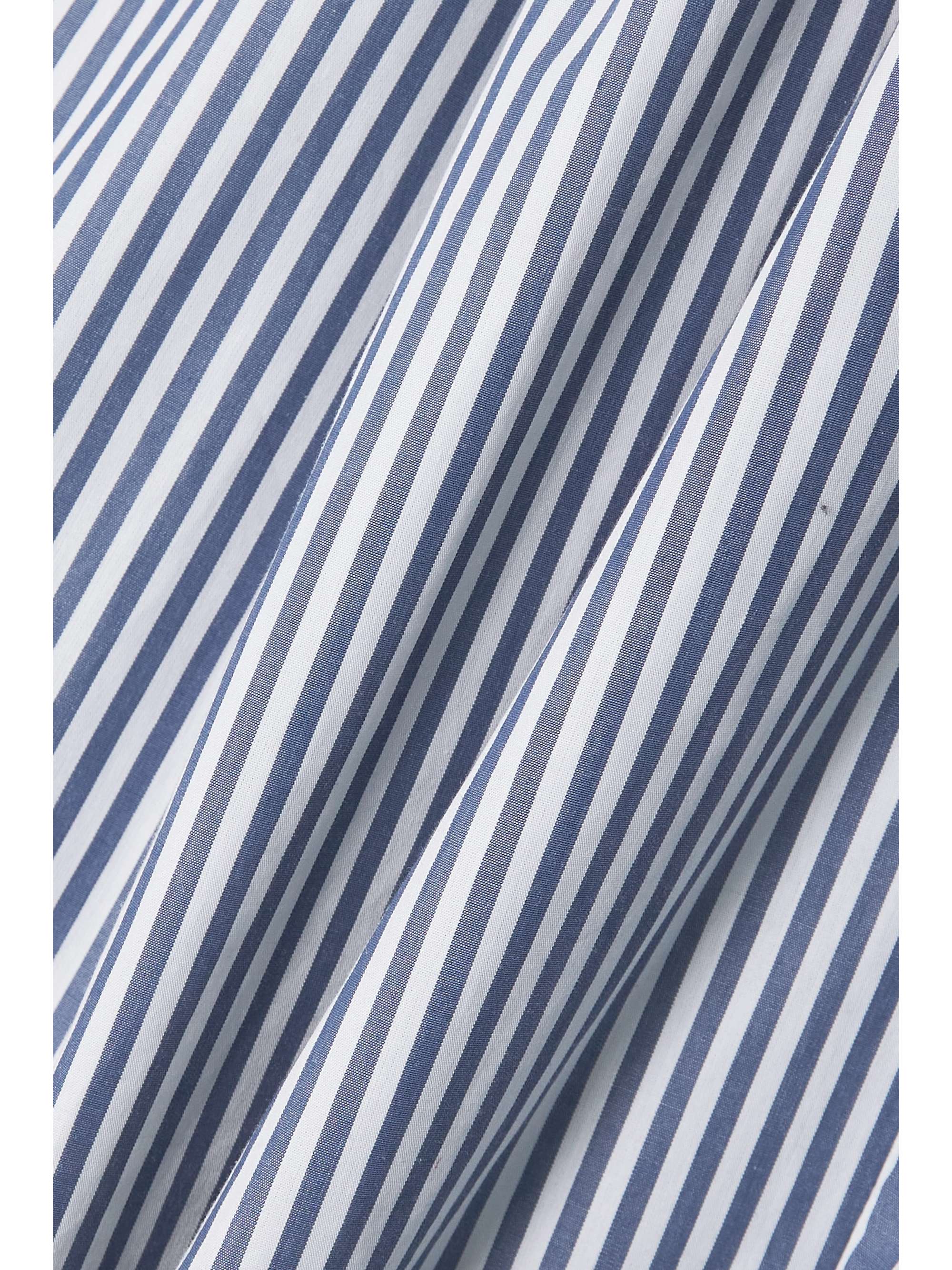 GANNI + NET SUSTAIN Striped organic cotton-poplin mini shirt dress