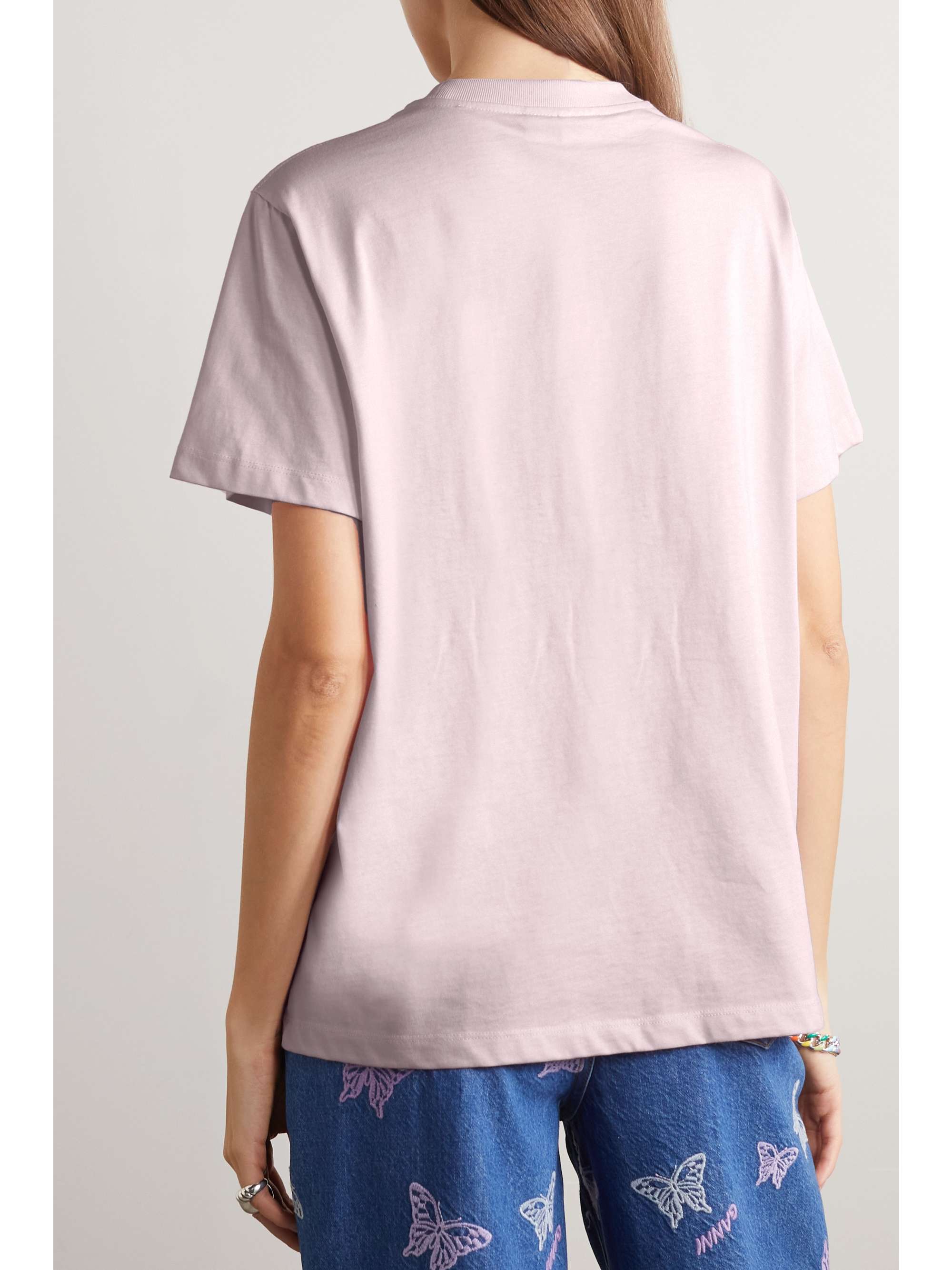 GANNI + NET SUSTAIN printed organic cotton-jersey T-shirt