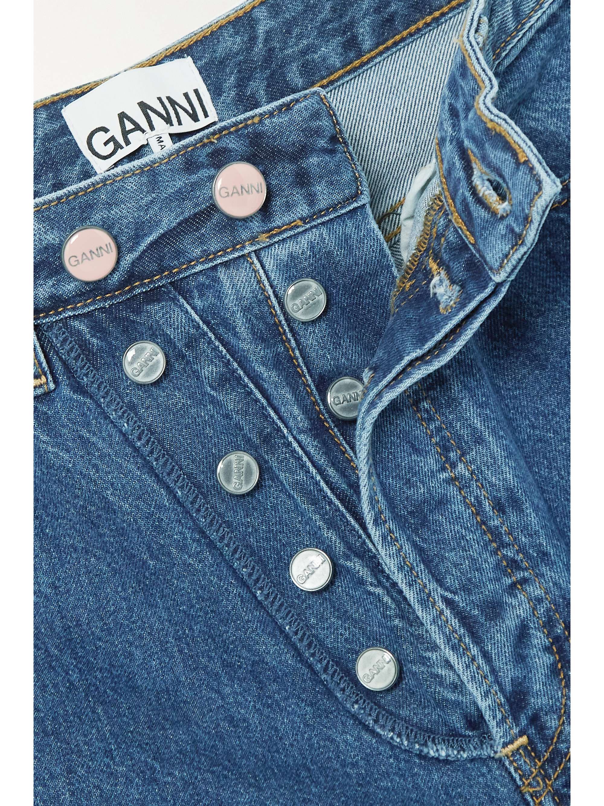 GANNI Figni high-rise straight-leg organic jeans
