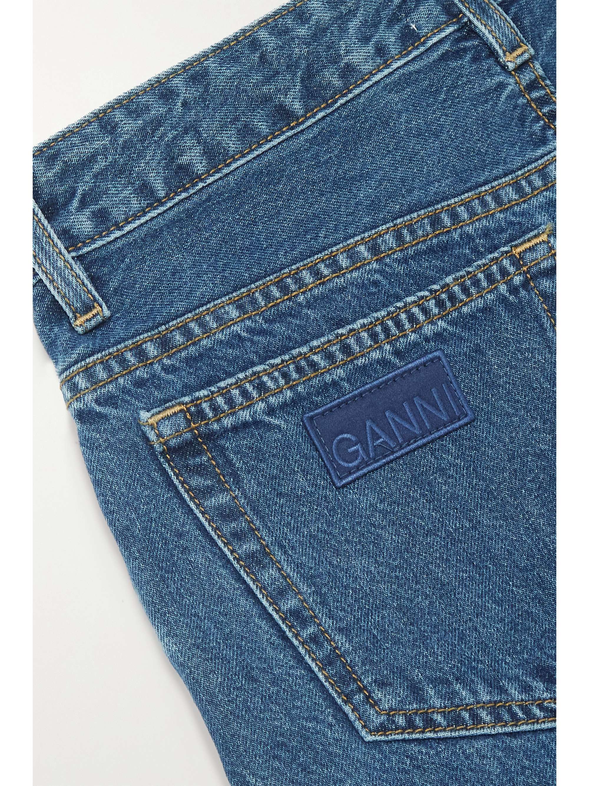 GANNI Figni high-rise straight-leg organic jeans