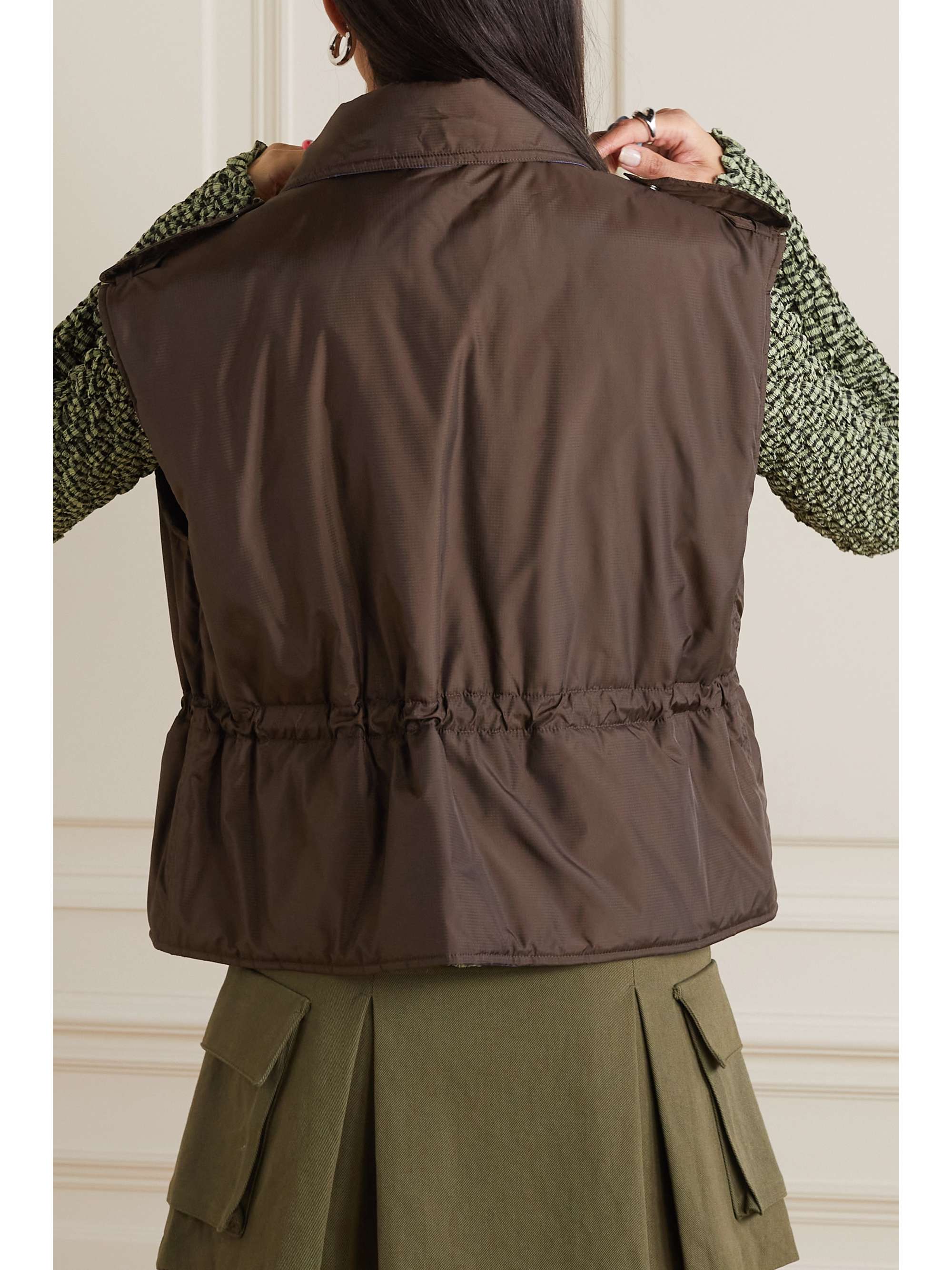 GANNI +NET SUSTAIN reversible quilted recycled-ripstop vest