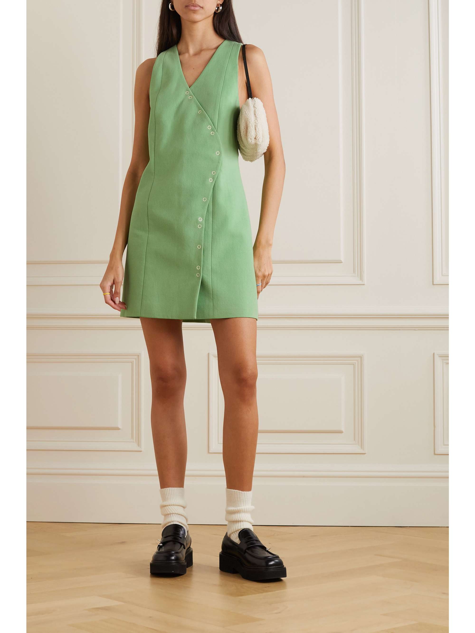 GANNI + NET SUSTAIN organic cotton-voile mini dress