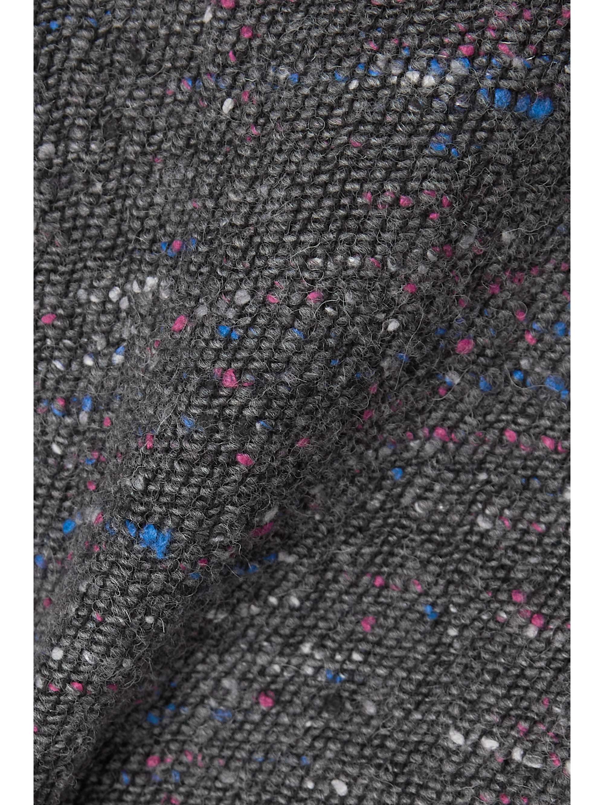 GANNI + NET SUSTAIN embellished recycled wool-blend bouclé mini wrap skirt