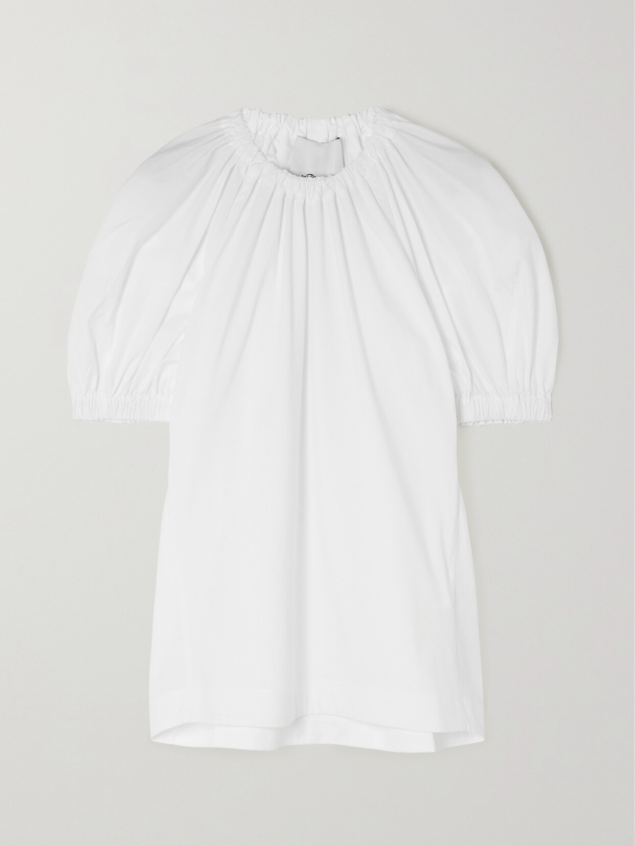 3.1 Phillip Lim - Gathered Cotton-poplin Top - White