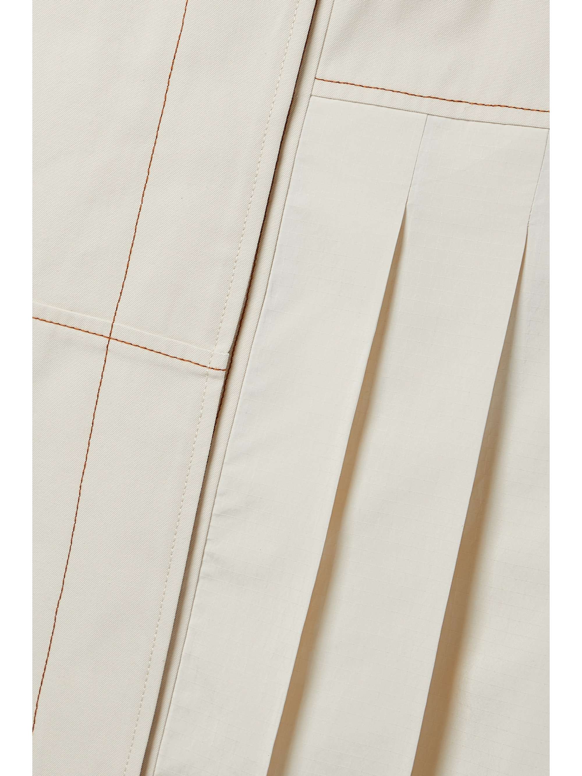 3.1 PHILLIP LIM Pleated paneled cotton-canvas and ripstop midi wrap skirt