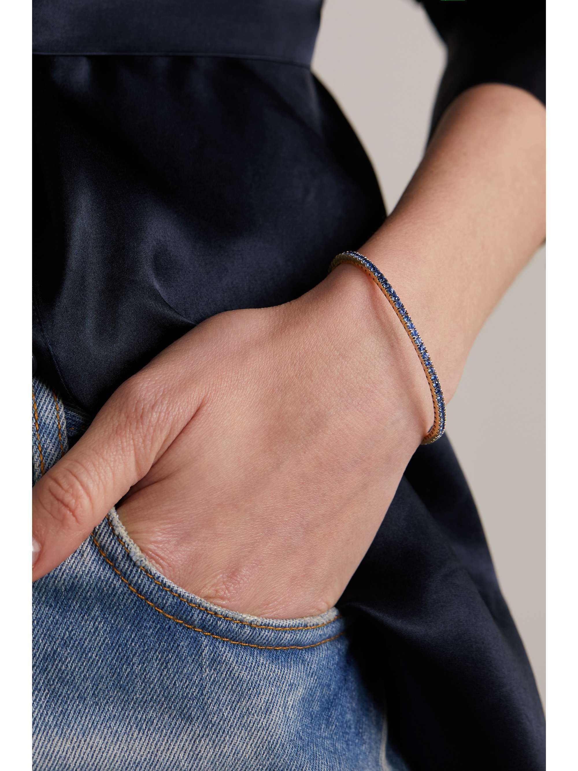 Gold 18karat gold sapphire bracelet SYLVA & CIE NETAPORTER