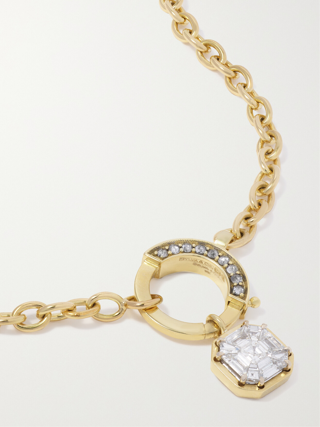 Sylva & Cie Moon 18-karat  Diamond Necklace
